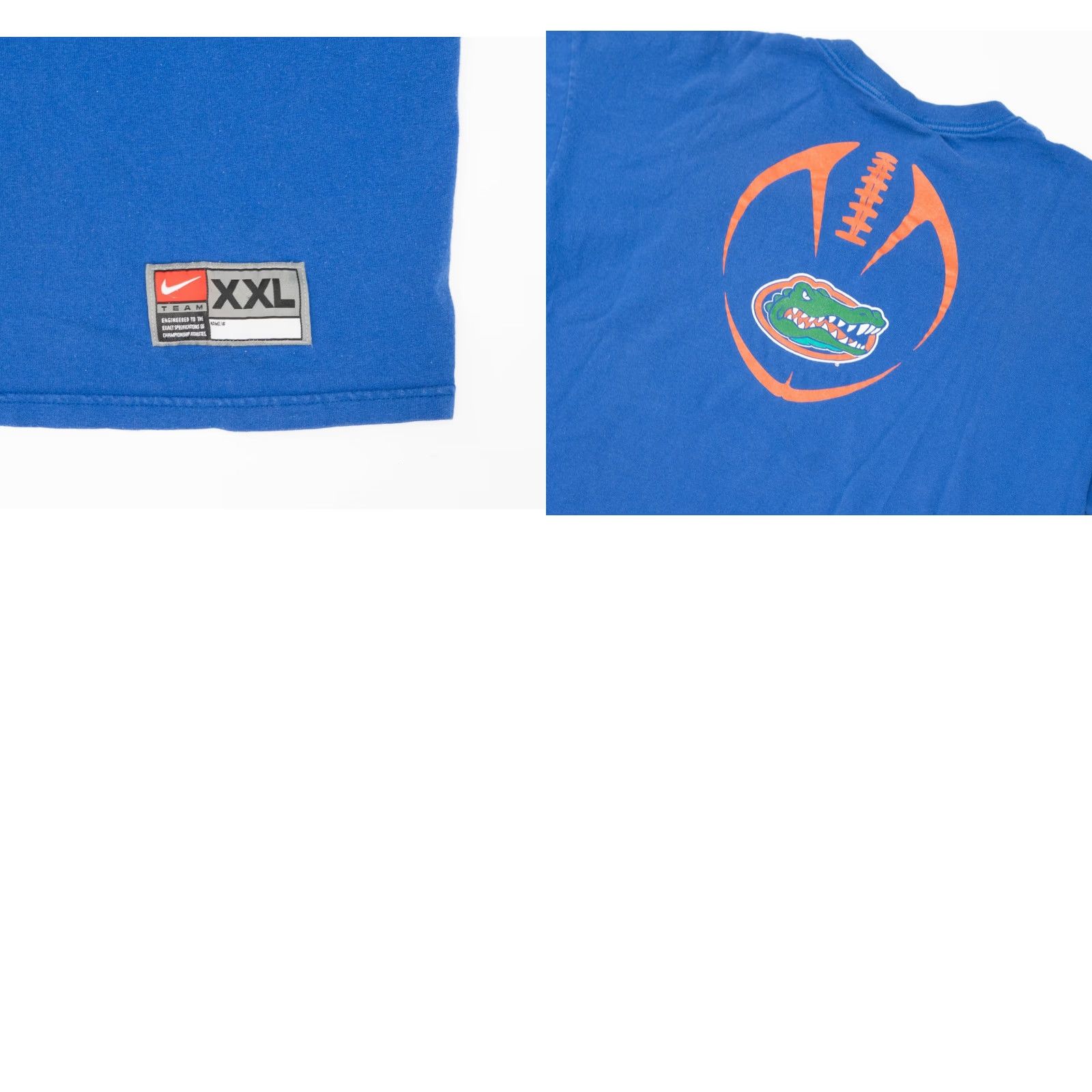 Nike VINTAGE Nike Center Swoosh Florida Gators T-Shirt 2XL Football NCAA Mens Shirts, Blue, 1990s, VTG, Logo, Short Sleeve, Crew Neck, Cotton Size US XXL / EU 58 / 5 - 9 Thumbnail