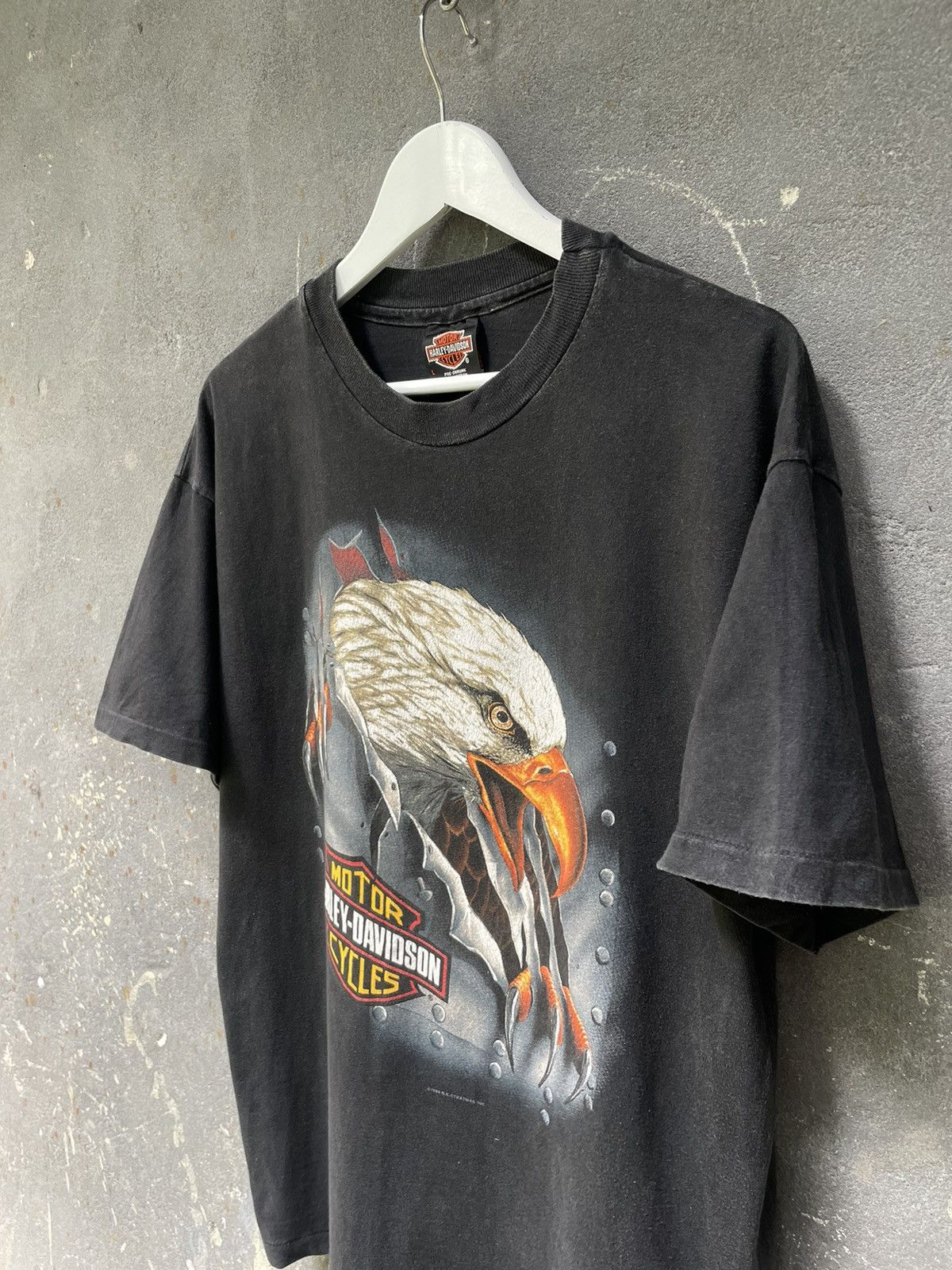 Harley Davidson × Vintage 1994 Harley Davidson Eagle T-Shirt Vintage Faded Size US L / EU 52-54 / 3 - 15 Thumbnail