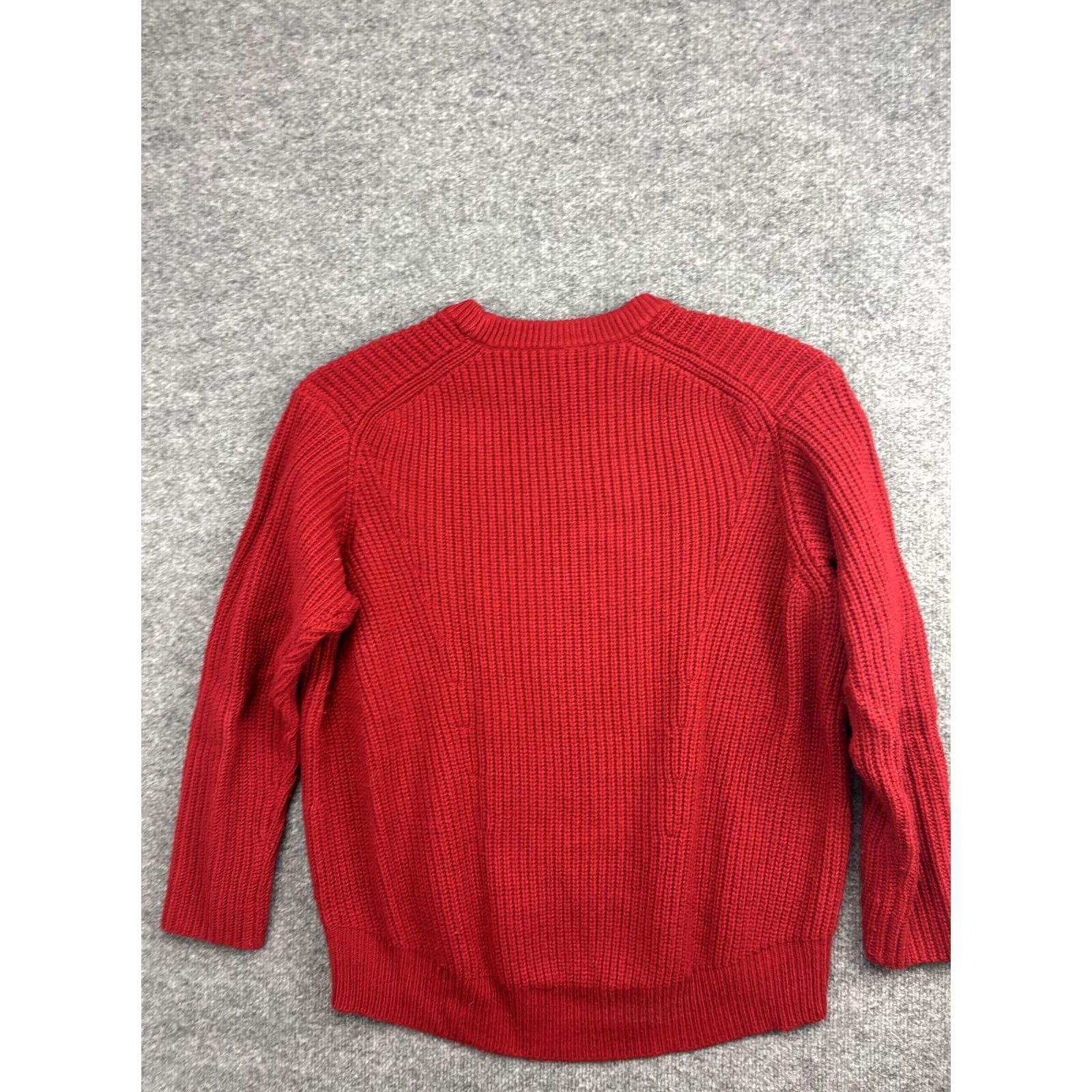 Athleta Athleta Sweater Womens Medium Red Chunky Knit Wool Blend Crew Neck Pullover Size M / US 6-8 / IT 42-44 - 7 Thumbnail