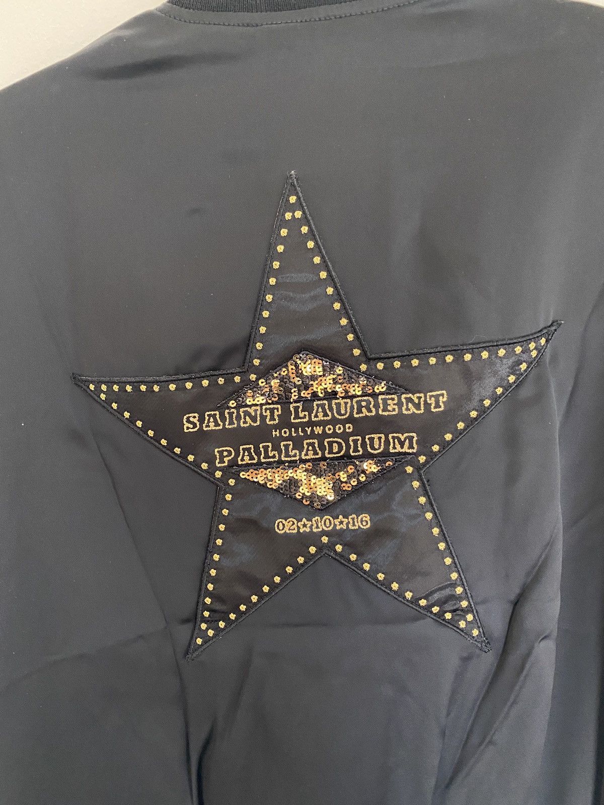 Saint Laurent Paris Hollywood Palladium 2/10/16 Show Black Bomber with Patches Size US S / EU 44-46 / 1 - 7 Thumbnail