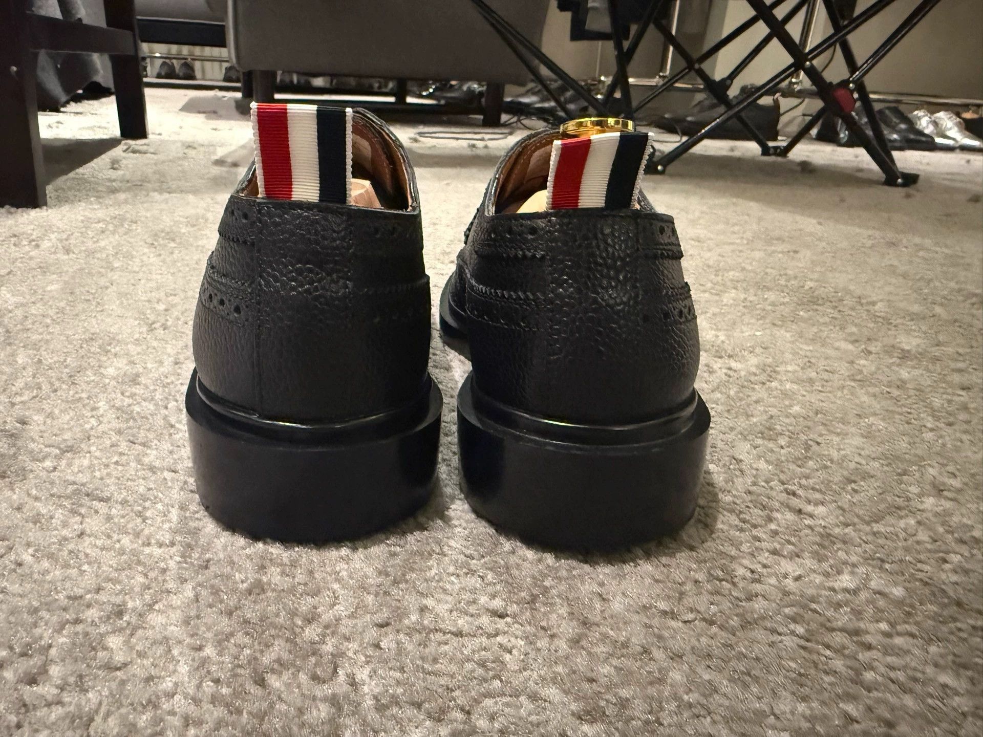Thom Browne Thom Browne Black Classic Carved Lightweight Rubber US6 Size US 6 / EU 39 - 3 Thumbnail