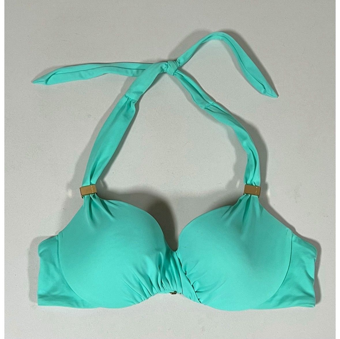 Designer × Victoria's Secret × Vintage Victoria’s Secret Blue Halter Bikini Top Swimwear Size 34A🩵✨ Size XS / US 0-2 / IT 36-38 - 2 Thumbnail