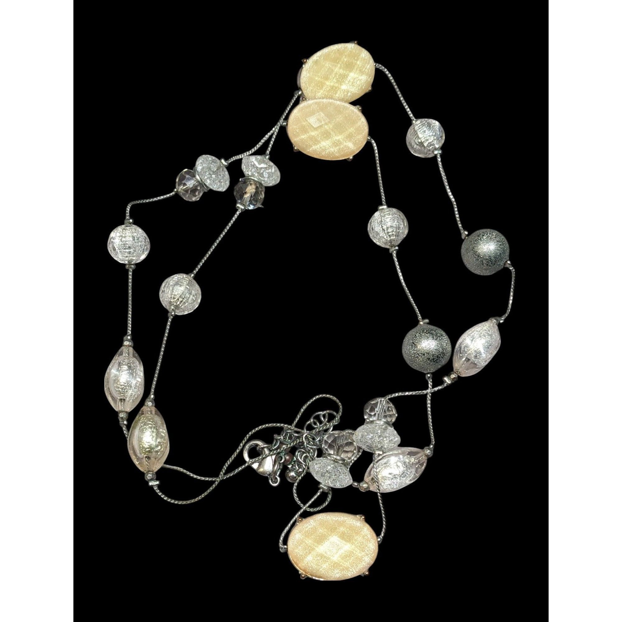 Other Y2K Style Gemmed And Beaded Opera Length Station Necklace Size ONE SIZE - 1 Thumbnail