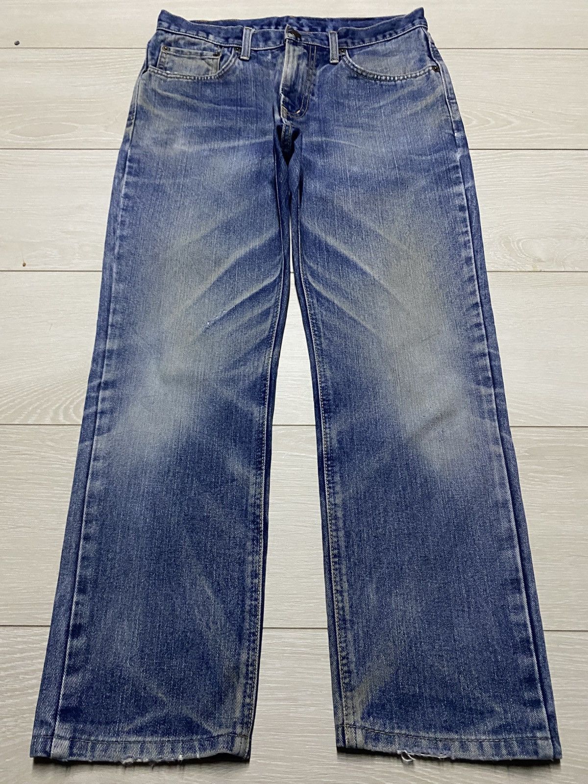 Japanese Brand Vintage Japanese Edwin 402Mud Wash Distressed Jeans Size US 30 / EU 46 - 1 Thumbnail