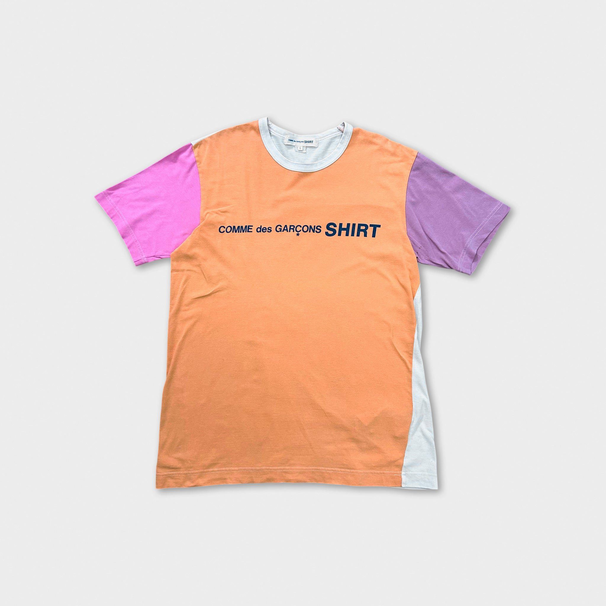 Comme des Garcons Homme Comme Des Garçons SHIRT Colorblock Multicolor Tee Size US L / EU 52-54 / 3 - 1 Thumbnail