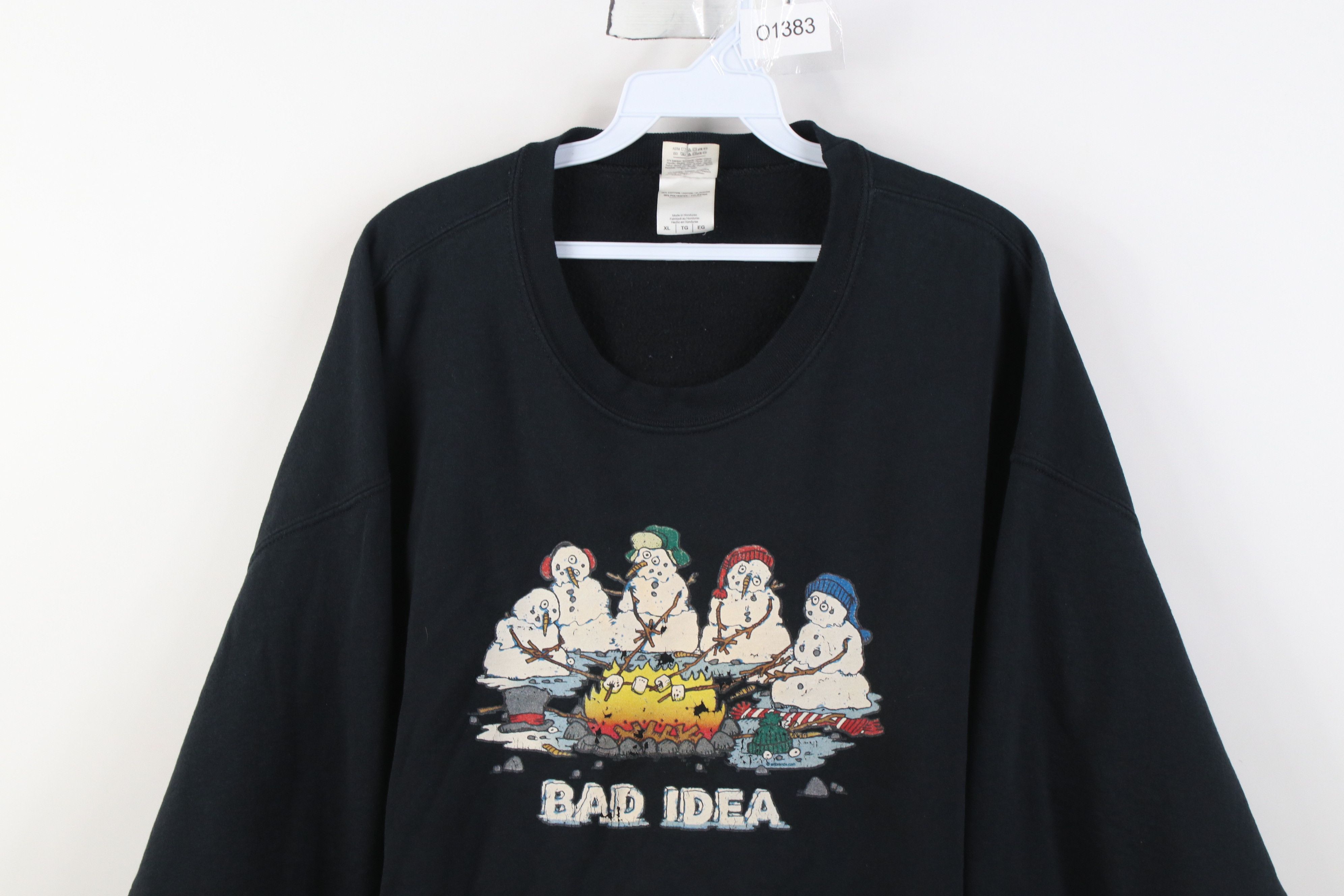 Vintage Vintage Christmas Snowman Fire Bad Idea Crewneck Sweatshirt Size US XL / EU 56 / 4 - 2 Thumbnail
