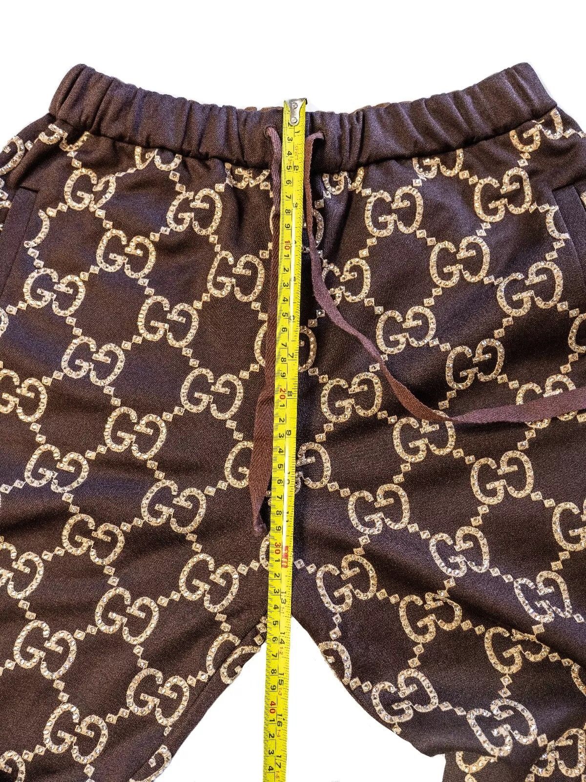 Gucci GUCCI NOJUM 690487 Brown Embroidered Trouser Pant Track Size US 28 / EU 44 - 3 Thumbnail