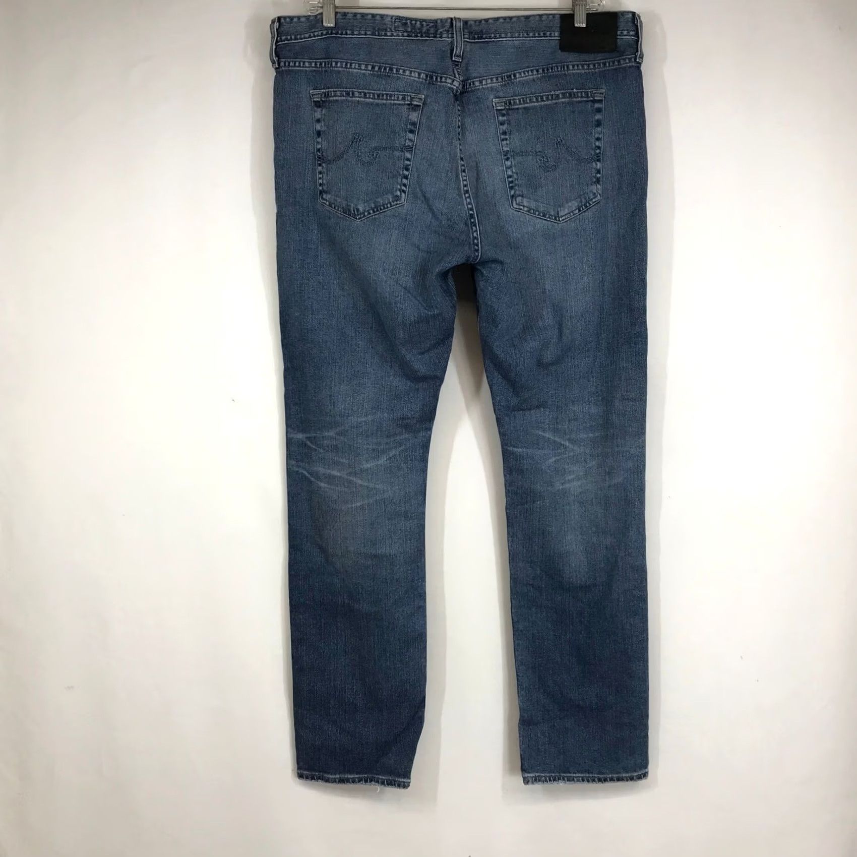 Vintage AG Adriano Goldschmied Everett Slim Straight Jeans Blue Medium Wash Mens 38x32 Straight Denim 5-Pocket Vintage No Regular Fit Jeans Size 26" / US 2 / IT 38 - 4 Thumbnail
