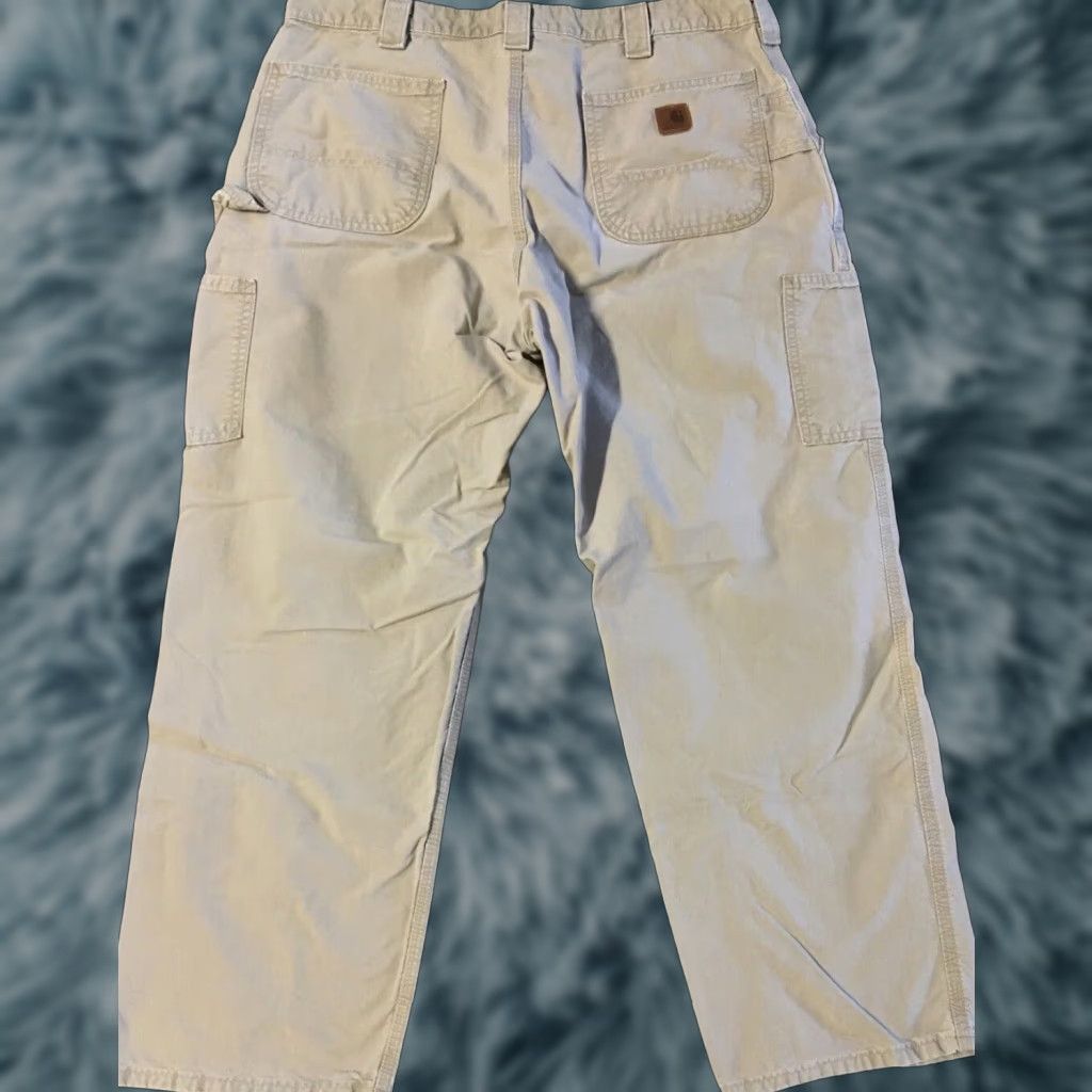 Carhartt VINTAGE Carhartt Pants B151 Tan Faded 38 29 Inseam Carpenter Trucker Grunge Punk Skate 90s Mens Beige 80s 90s Biker Rock Retro Thick Casual Workwear Size US 38 / EU 54 - 1 Thumbnail