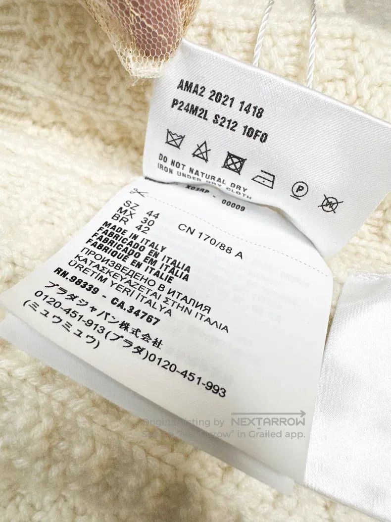 Prada Prada Letter logo knitted long-sleeved sweater Size US S / EU 44-46 / 1 - 7 Thumbnail
