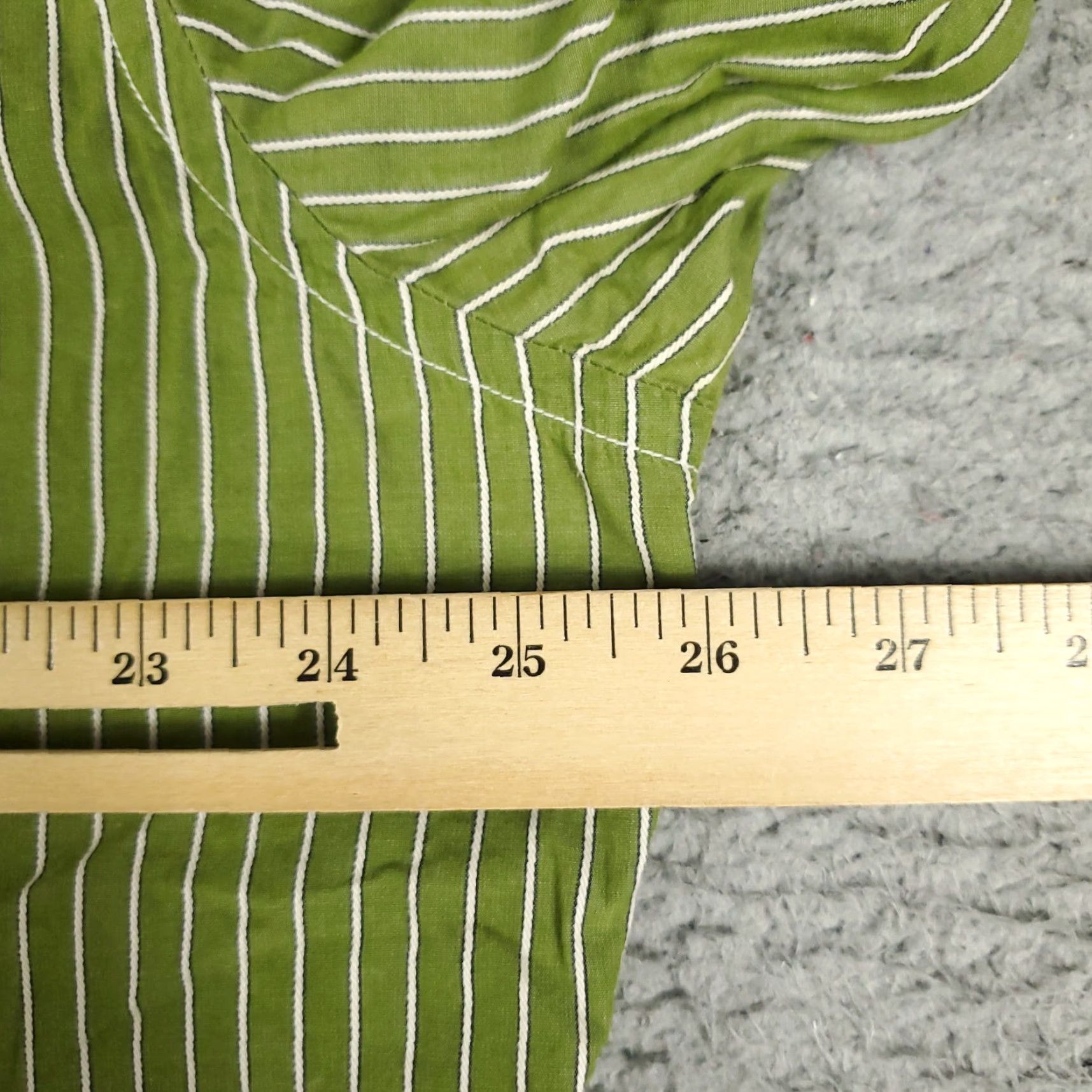 American Eagle Outfitters American Eagle Shirt Mens XL Green Striped Button Up Long Sleeve Casual Size US XL / EU 56 / 4 - 7 Thumbnail