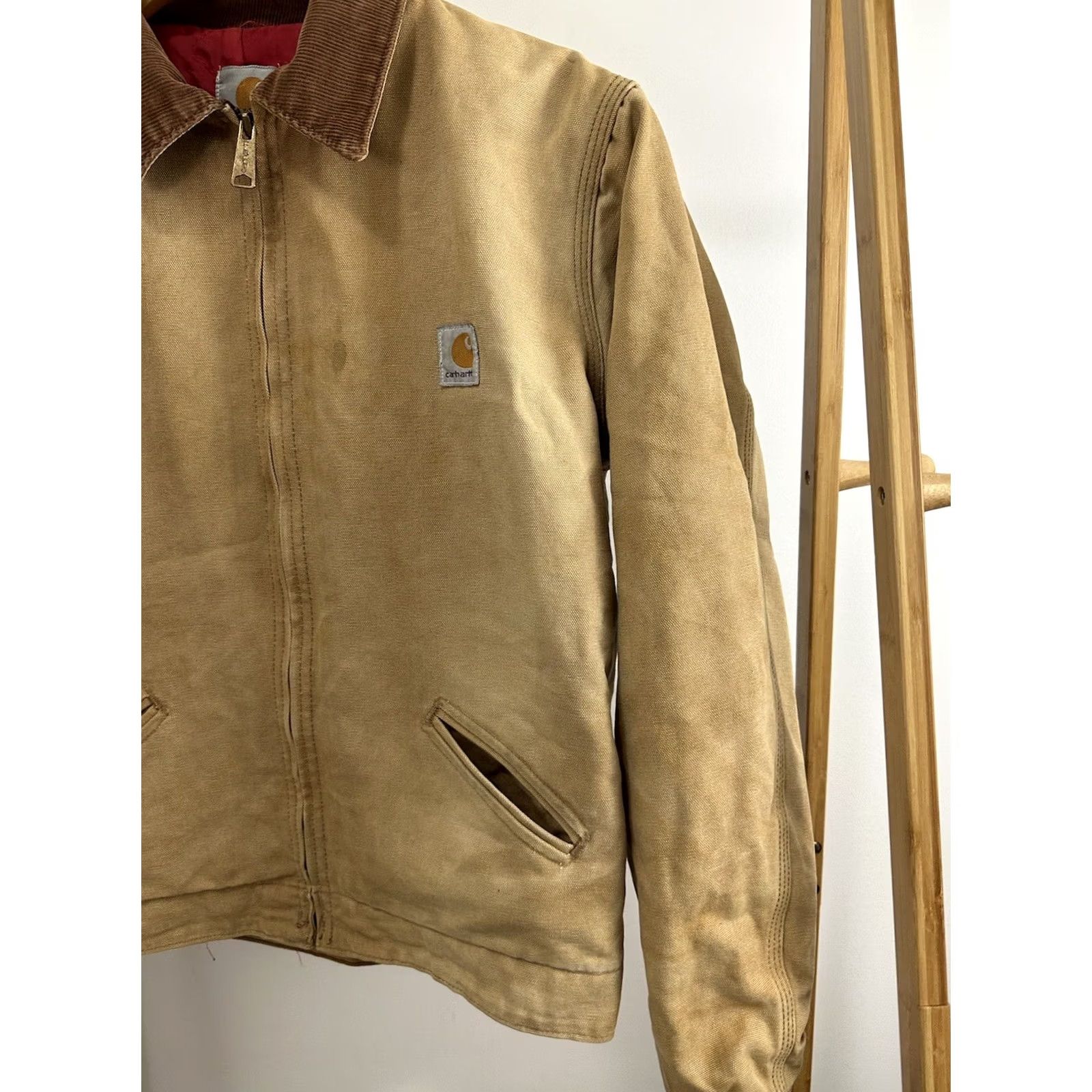 Carhartt VINTAGE Carhartt Detroit Quilted WIP Workwear Jacket Bomber Sz S Brown/Red Lined Mens Size US S / EU 44-46 / 1 - 3 Thumbnail
