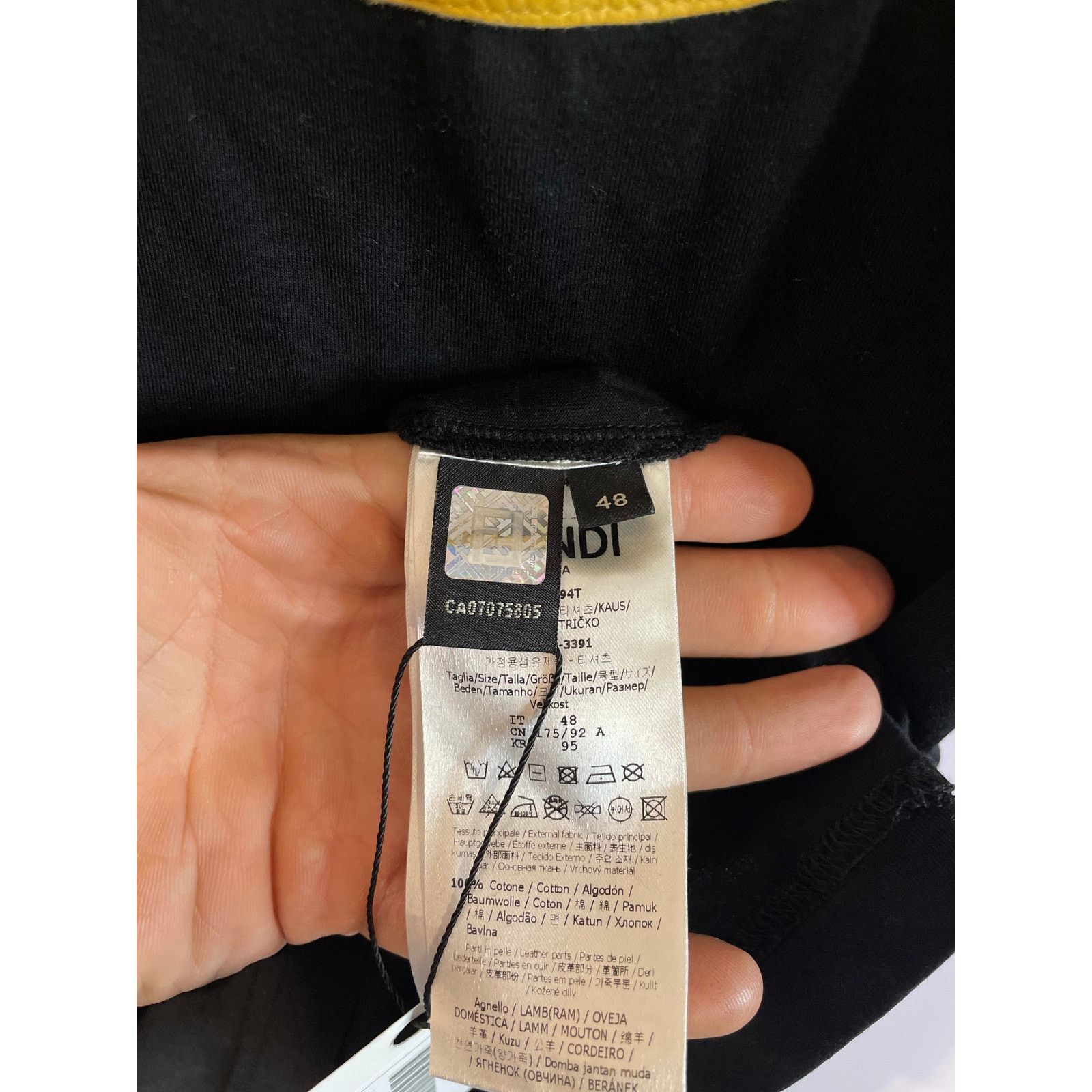 Fendi Fendi Monster Eyes Tee Black Yellow Used 48 (Small) Size US S / EU 44-46 / 1 - 5 Thumbnail