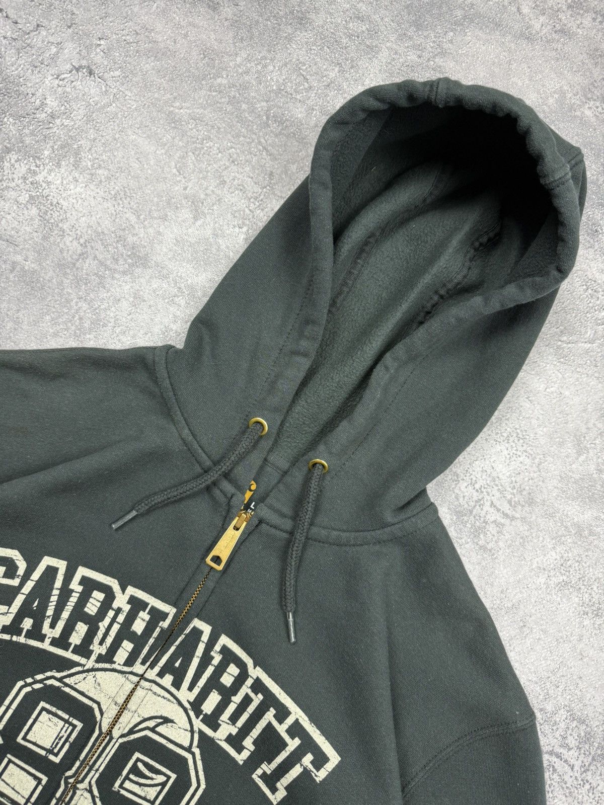Carhartt Vintage Y2K Carhartt Big Logo Zip Up Hoodie Black Jacket Size US L / EU 52-54 / 3 - 7 Thumbnail