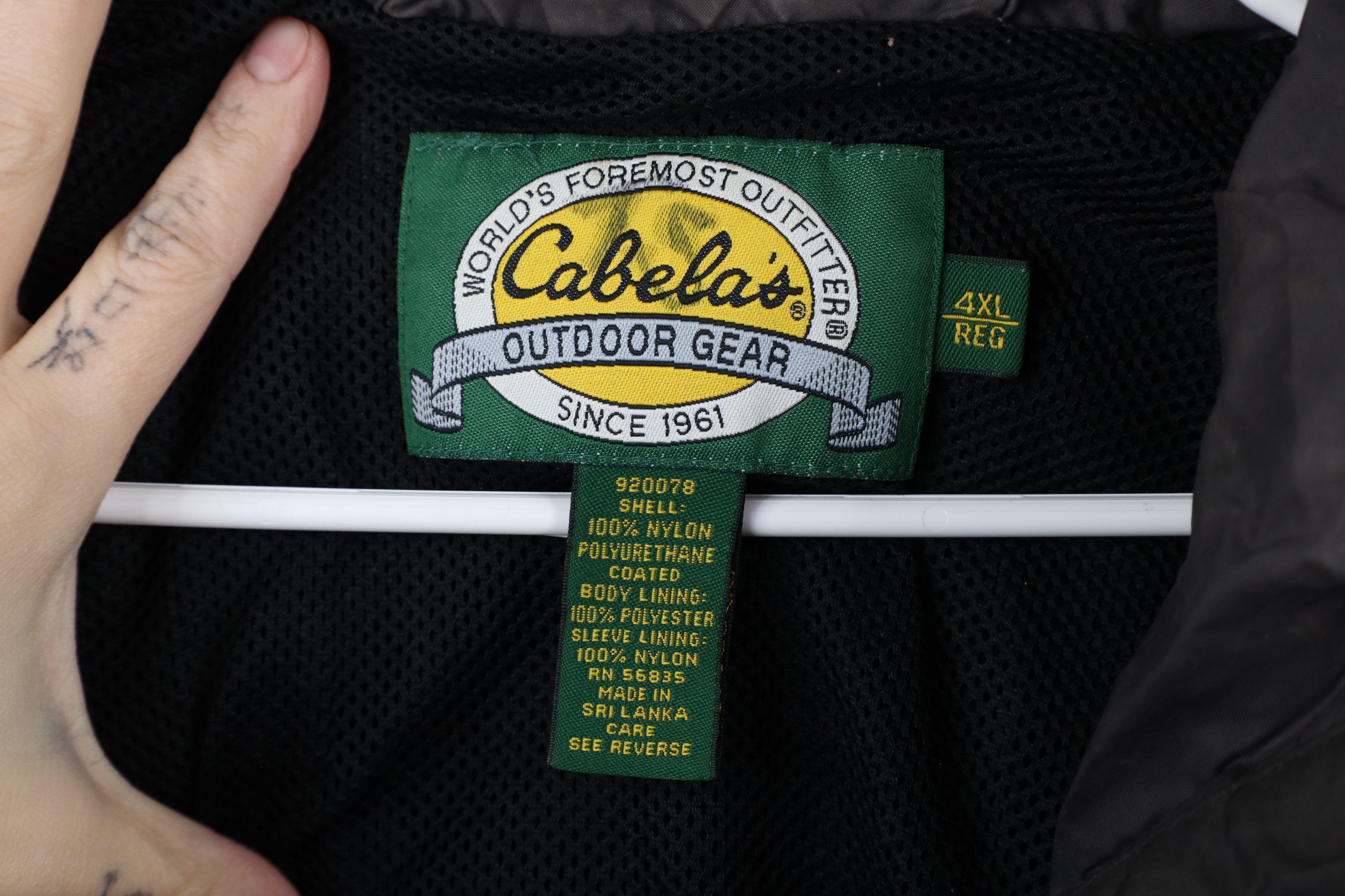 Cabelas × Vintage Vintage Cabelas Packable Hooded Rain Jacket Windbreaker Blue Size US XXL / EU 58 / 5 - 6 Thumbnail