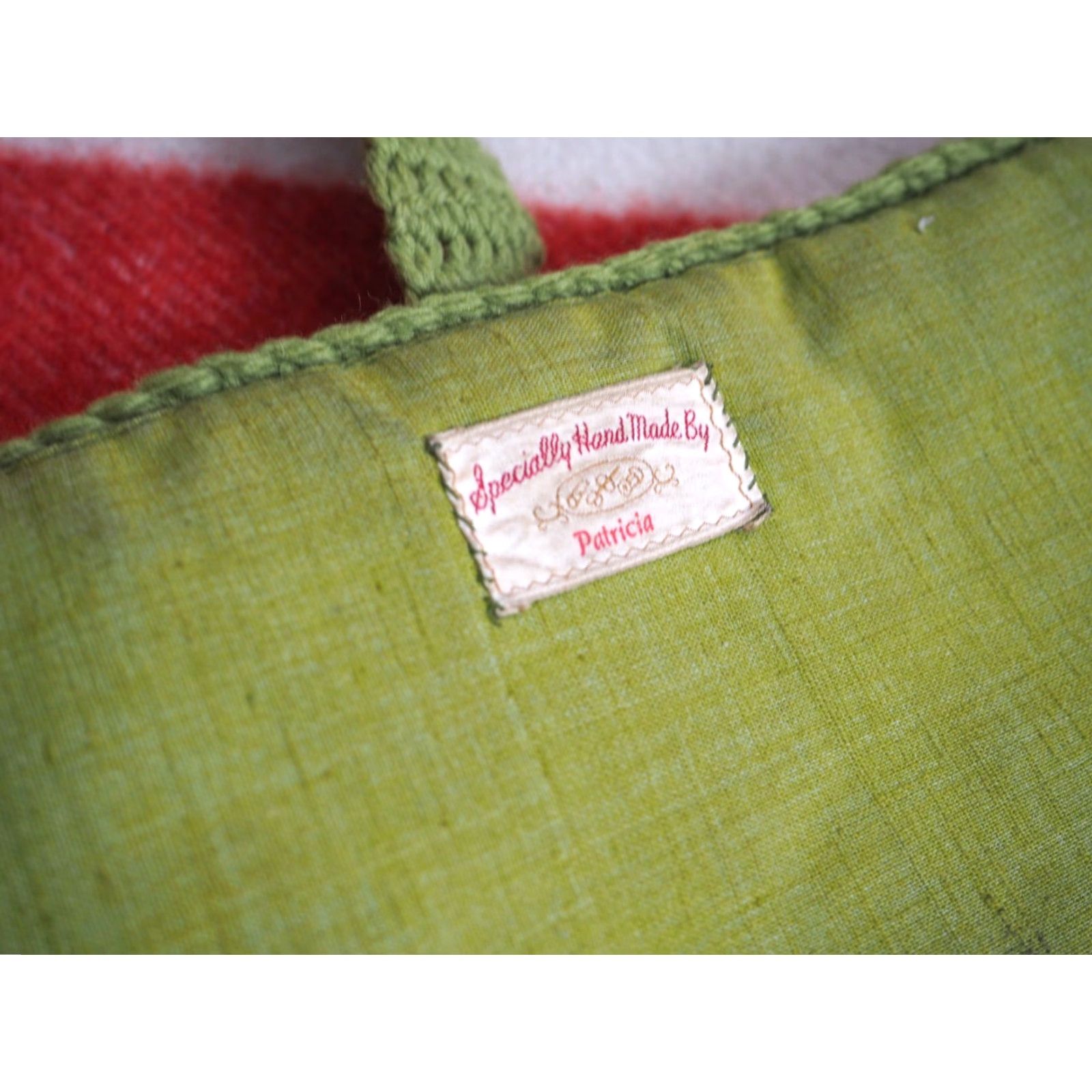 Olive VTG 60s 70s Moss Olive Green Boho Hippy Crochet Handmade Retro Purse Bag Purse Women Size ONE SIZE - 4 Thumbnail