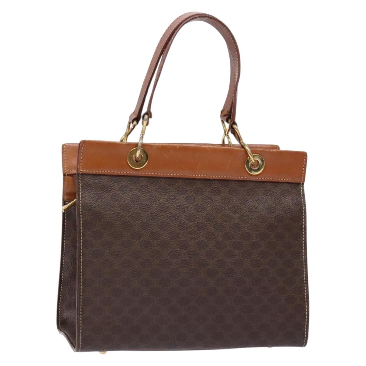 Celine CELINE Macadam Canvas Hand Bag Pvc Leather Brown Gold Size ONE SIZE - 1 Thumbnail
