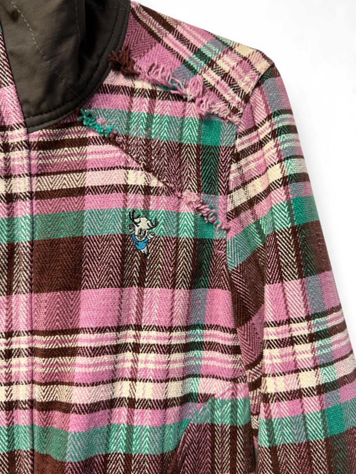 Diesel Diesel Plaid Herringbone Y2K Utility Jacket Small Pink Size S / US 4 / IT 40 - 3 Thumbnail