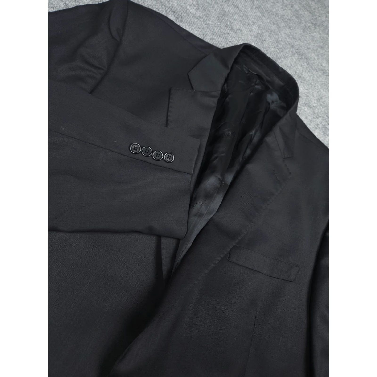 Ermenegildo Zegna VINTAGE Ermenegildo Zegna Saks 5th Blazer Jacket Men's 44 SLIM Black Wool Silk Blend EUC Size 44R - 3 Thumbnail