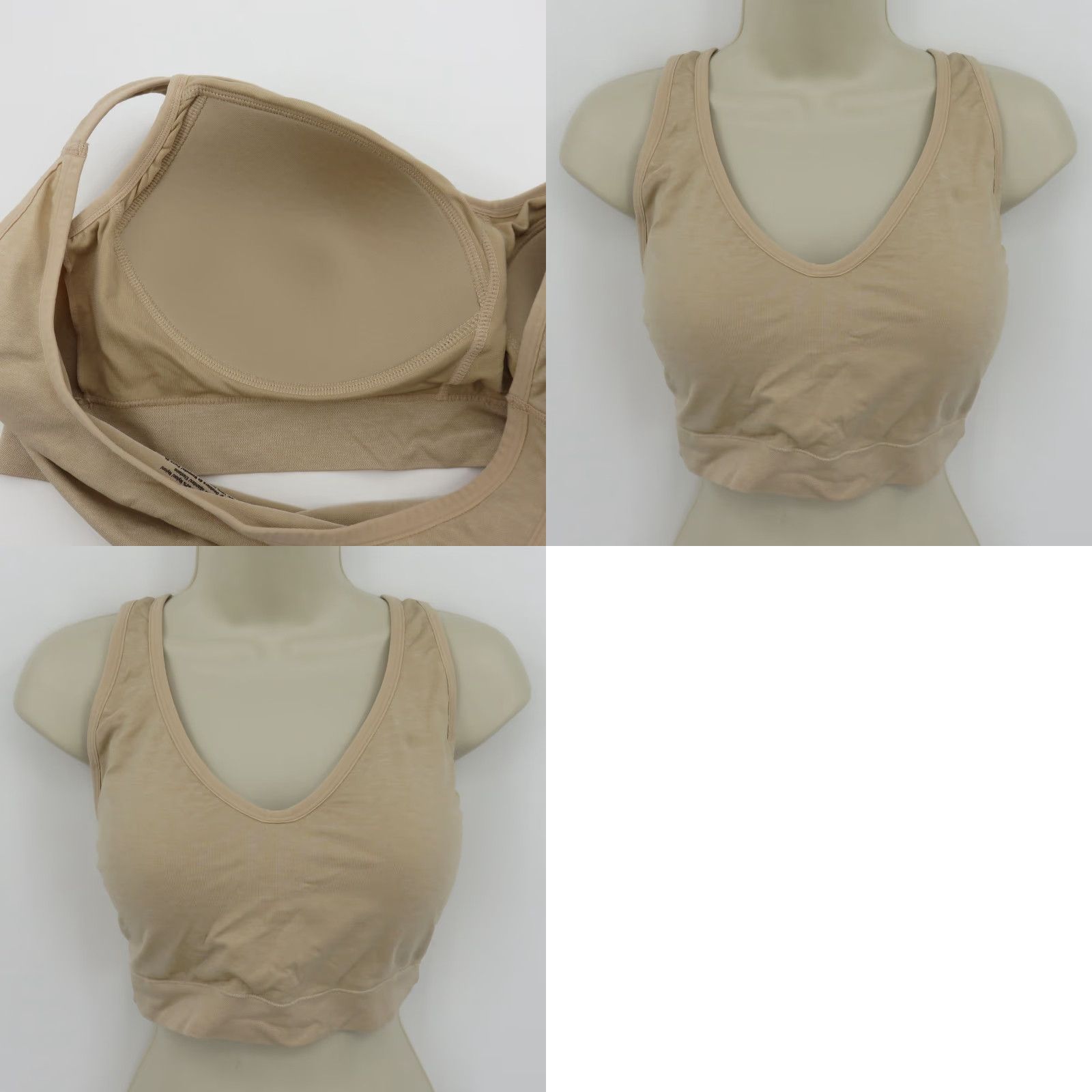 Jockey Jockey Women 3XL Beige Wireless Padded Bralette Bra No Wire Plus Size Pullover Bralette Paded Wireless Bralette Size ONE SIZE - 8 Thumbnail