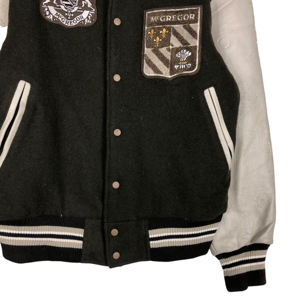 Japanese Brand 📌Vintage Bomber Varsity Jacket Leather Mc Gregor Big Logo Size US M / EU 48-50 / 2 - 6 Thumbnail