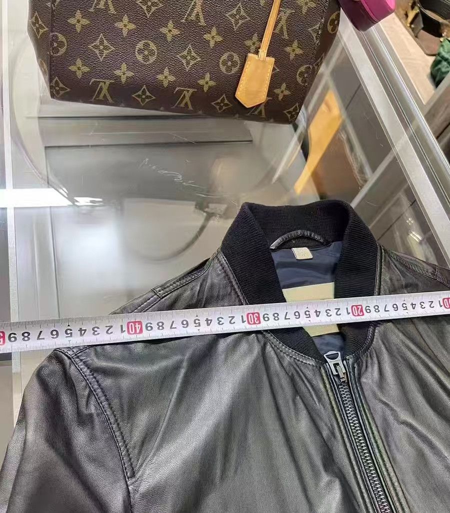 Burberry Burberry Black Leather Bomber Jacket for Men Size US L / EU 52-54 / 3 - 7 Thumbnail