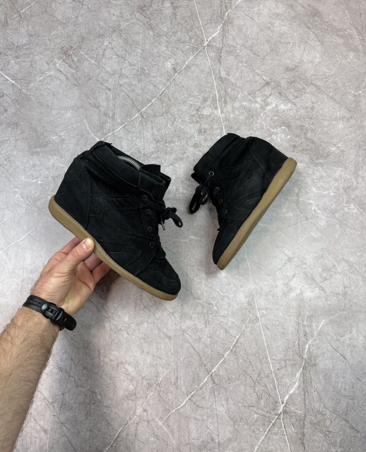 Isabel Marant Isabel Marant style y2k Baskets black suede femme shoes Size US 10 / IT 40 - 1 Thumbnail