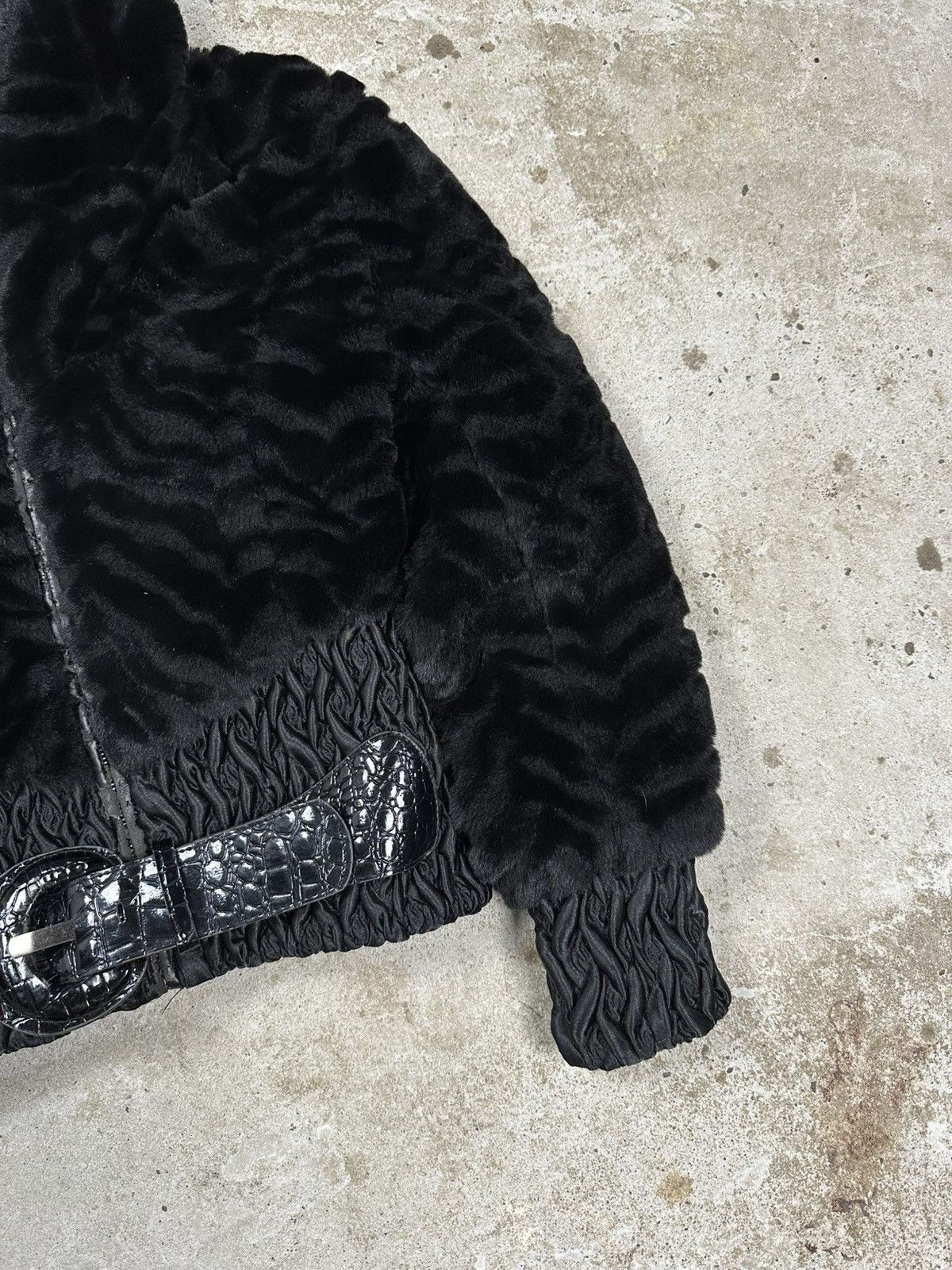 If Six Was Nine × Japanese Brand × Le Grande Bleu (L.G.B.) Vintage Y2K Faux Fur Bomber Jacket Japanese Style Belted Size US S / EU 44-46 / 1 - 6 Thumbnail