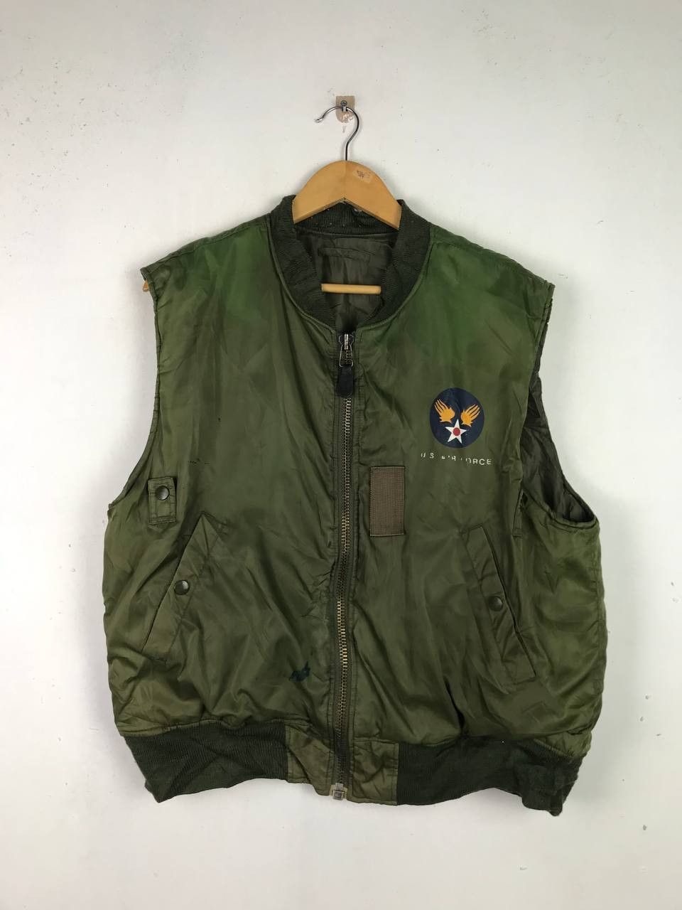 Vintage Very rare Vintade Trashed Us Air Force Vest Size US L / EU 52-54 / 3 - 1 Thumbnail