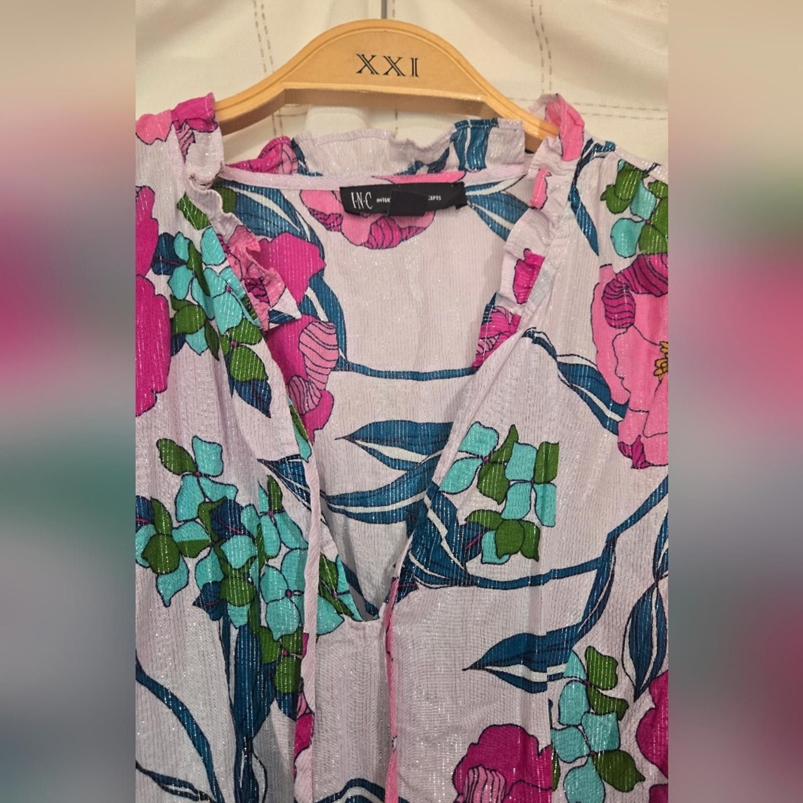 Other INC Cotton Blouse Size L / US 10 / IT 46 - 2 Thumbnail