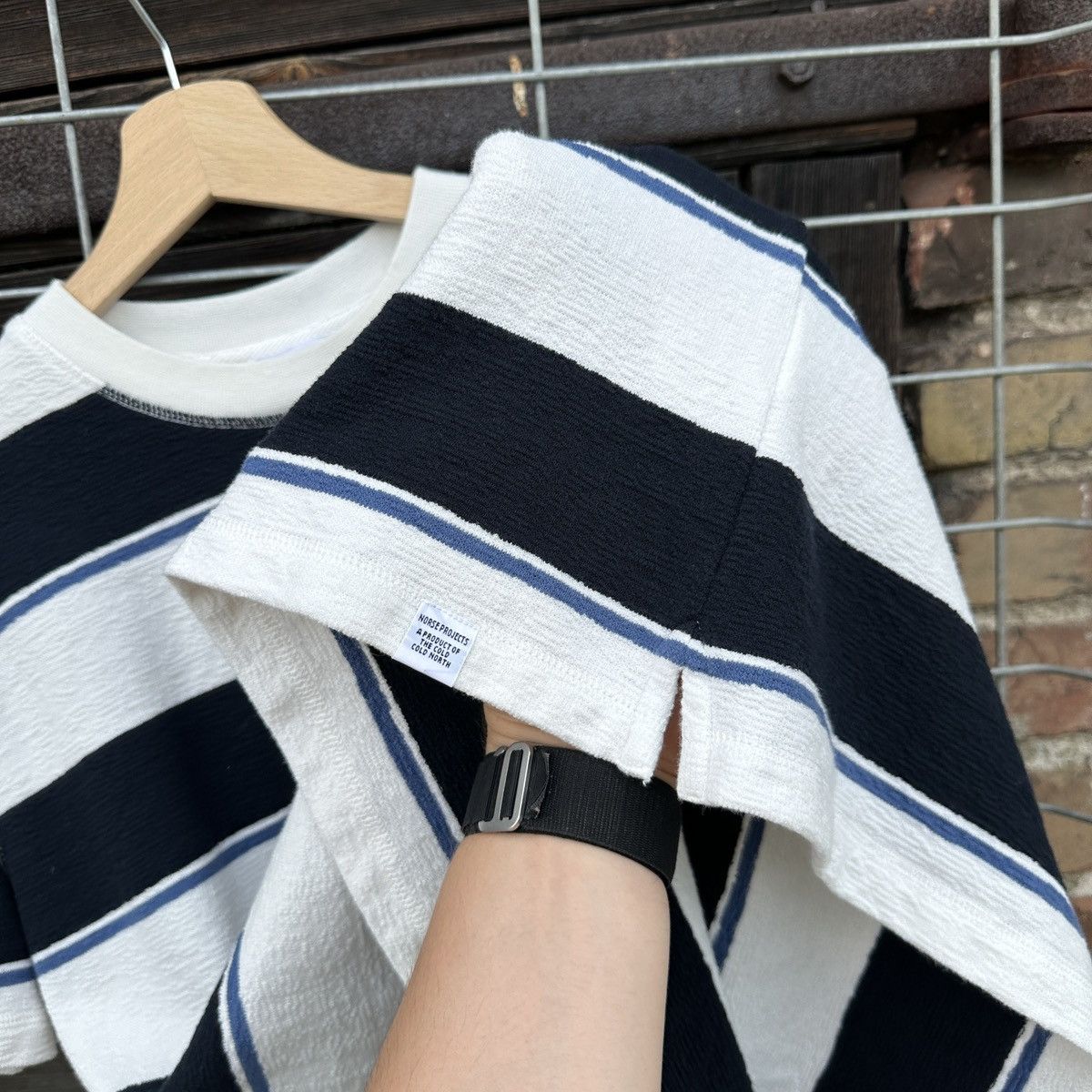 Norse Projects Norse Projects Johannes Textured Stripe T-Shirt Casual S Size US S / EU 44-46 / 1 - 5 Thumbnail