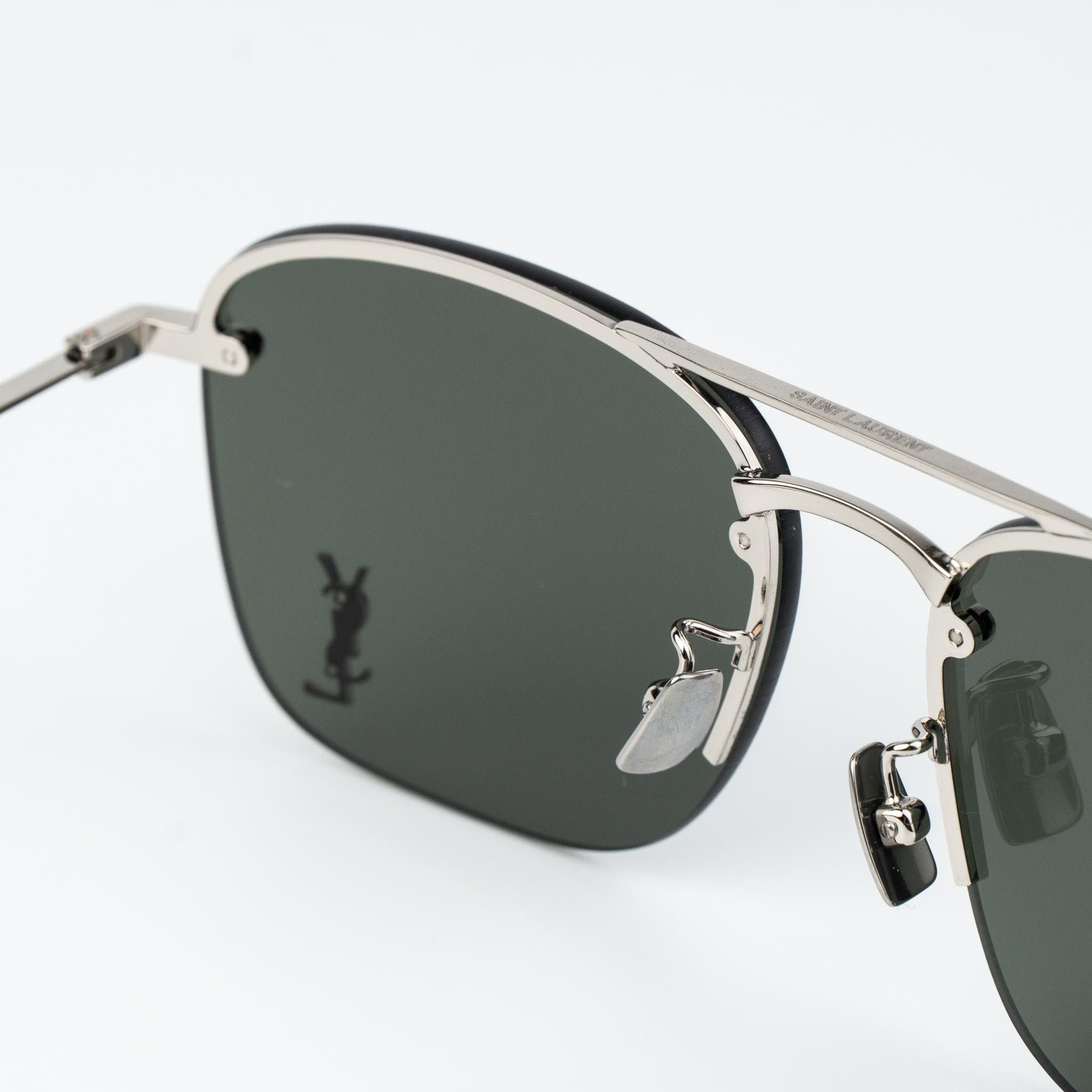 Saint Laurent Women Sunglasses Silver Grey Pilot SL309M 002 NEW AUTHENTIC Amazon.com: SAINT LAURENT SL 309 M Silver/Grey 57/15/145  main image 2
