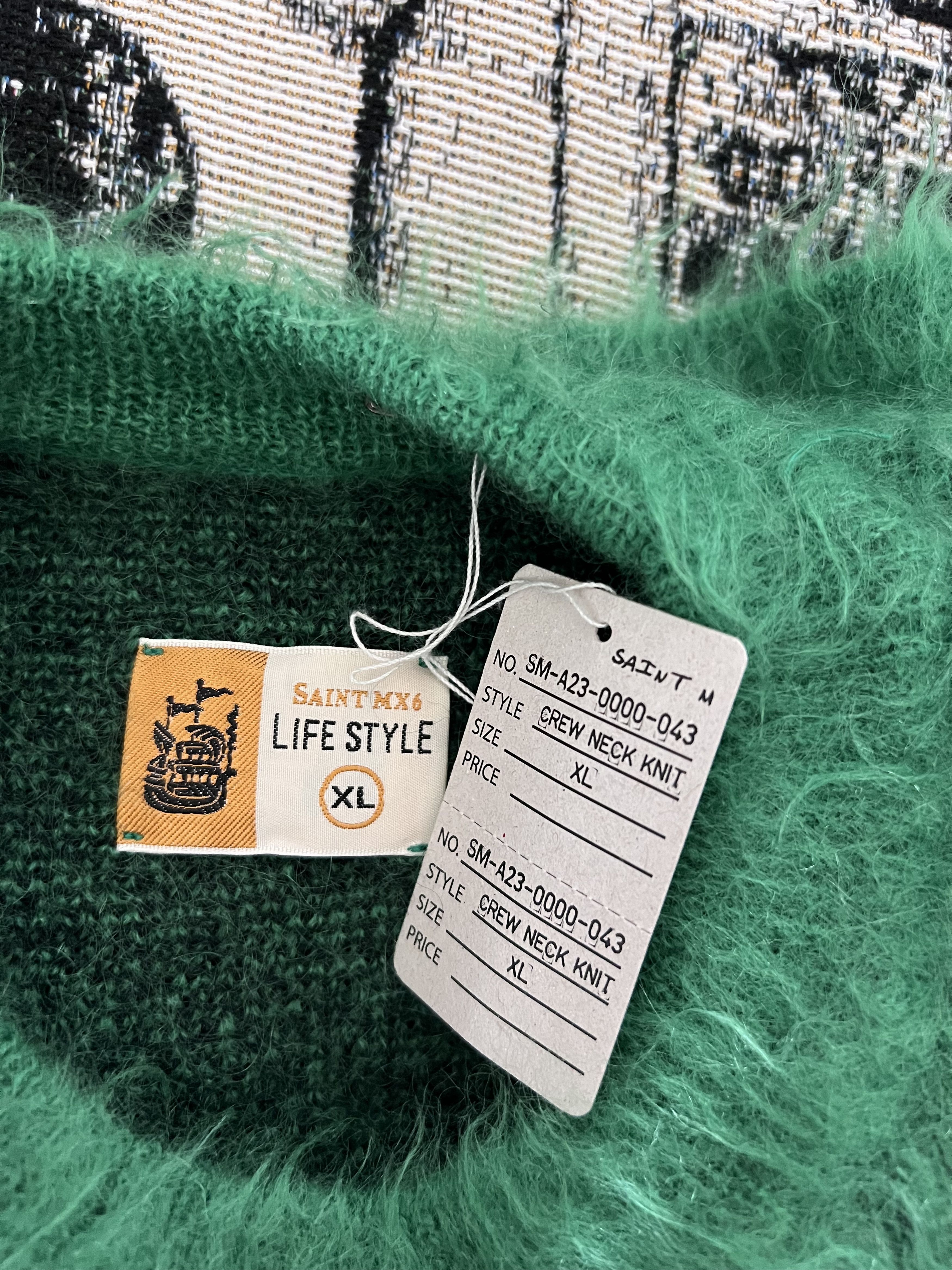 Saint Michael Saint Michael Mohair Crewneck Sweater in Green Size US XL / EU 56 / 4 - 7 Thumbnail