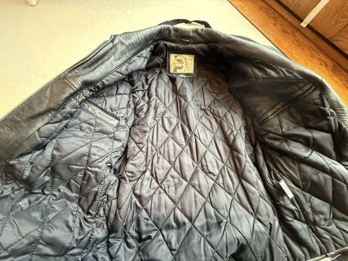 AMI A.M.I vintage leather patches motorcycle jacket rare oil Size US L / EU 52-54 / 3 - 23 Thumbnail
