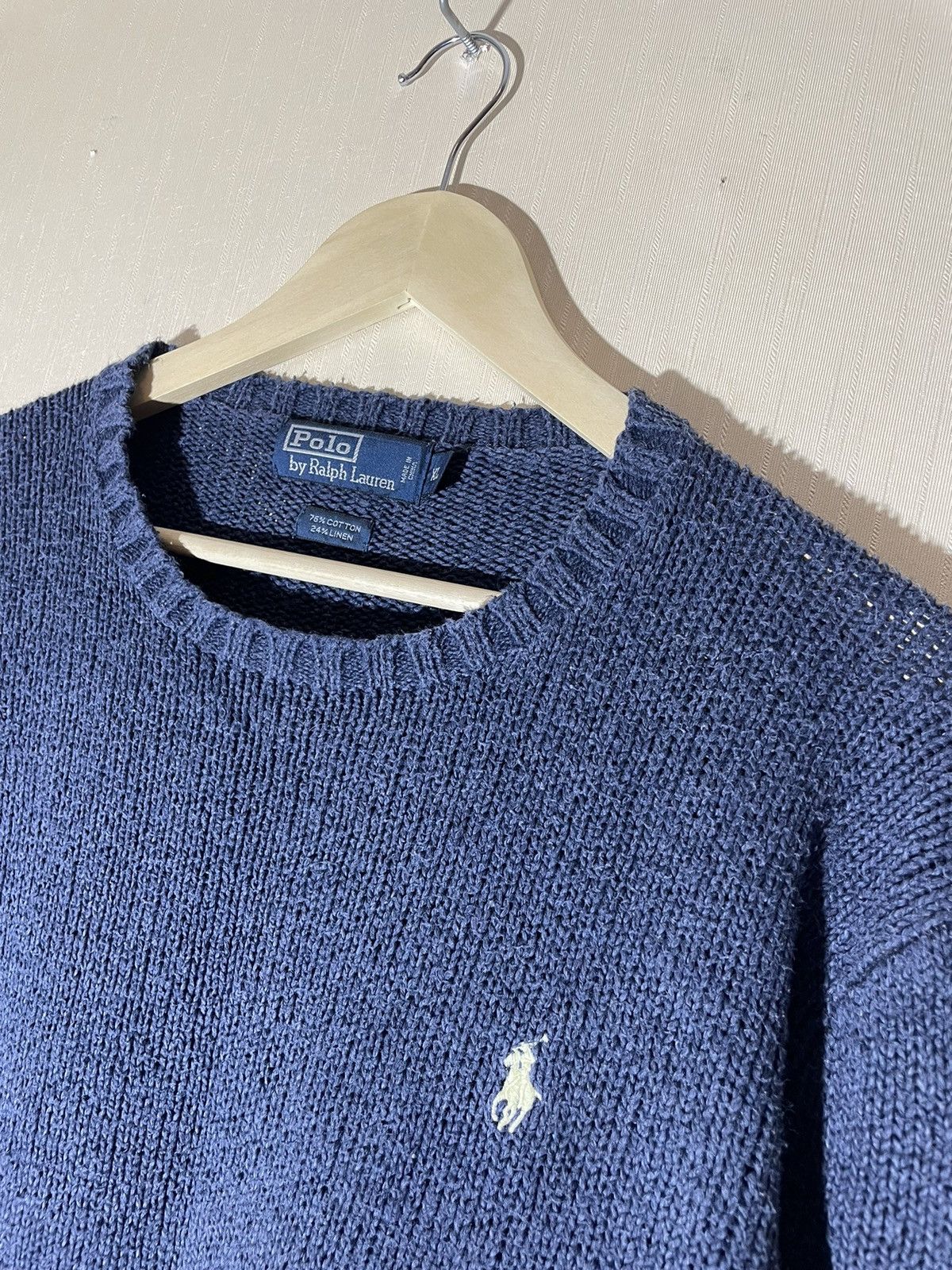 Japanese Brand × Polo Ralph Lauren × Vintage Polo Ralph Lauren vintage knitwear linen sweater Size US XL / EU 56 / 4 - 4 Thumbnail