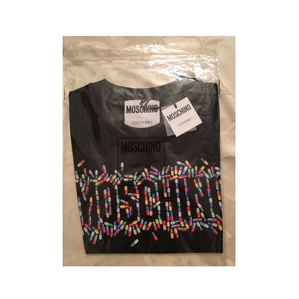 Moschino SS17 Moschino Couture X Jeremy Scott Pills Logo T-shirt Size XXS / US 00 / IT 34 - 3 Thumbnail