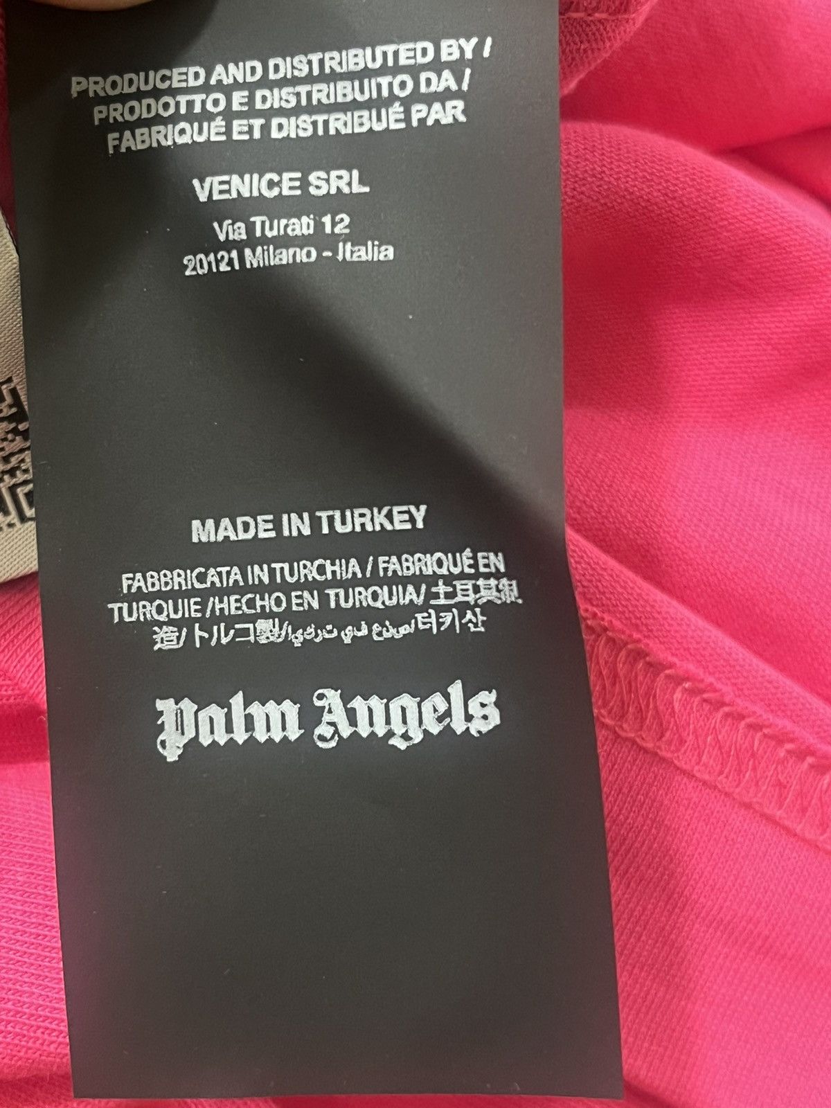 Palm Angels Palm Angels Neck Logo Tee Sz XL Size US XL / EU 56 / 4 - 10 Thumbnail