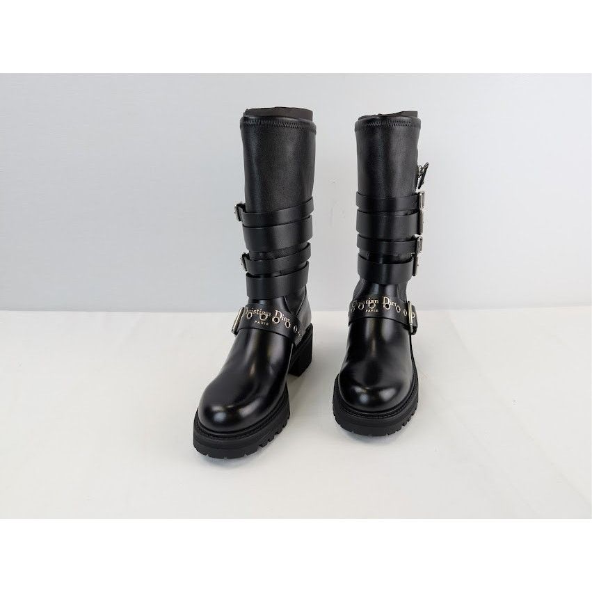 Dior o1rshd1 Christian Zip Detailed Buckled Boots in Black Size US 10 / IT 40 - 9 Thumbnail