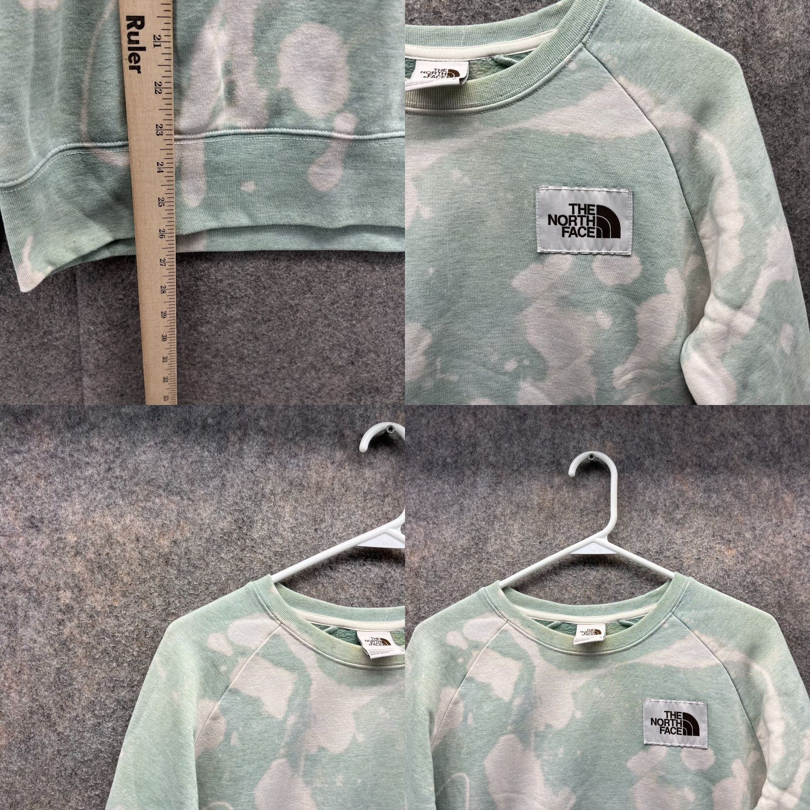 The North Face VINTAGE The North Face Sweater Womens Medium Green White Pullover Heritage Crew Fleece Crew Neck Regular Size M / US 6-8 / IT 42-44 - 8 Thumbnail