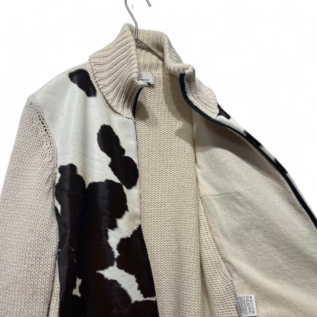 Moncler Moncler - Turtle Neck Knit Fur Jacket Light Cow Leather Size US M / EU 48-50 / 2 - 9 Thumbnail