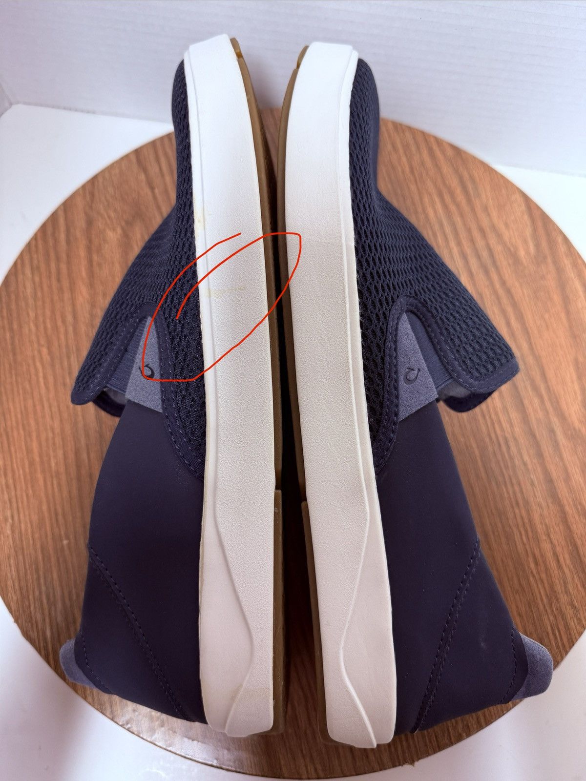 Olukai Olukai Men Navy Blue Slip On Shoes Breathable Mesh Upper Size US 15 / EU 48 - 8 Thumbnail