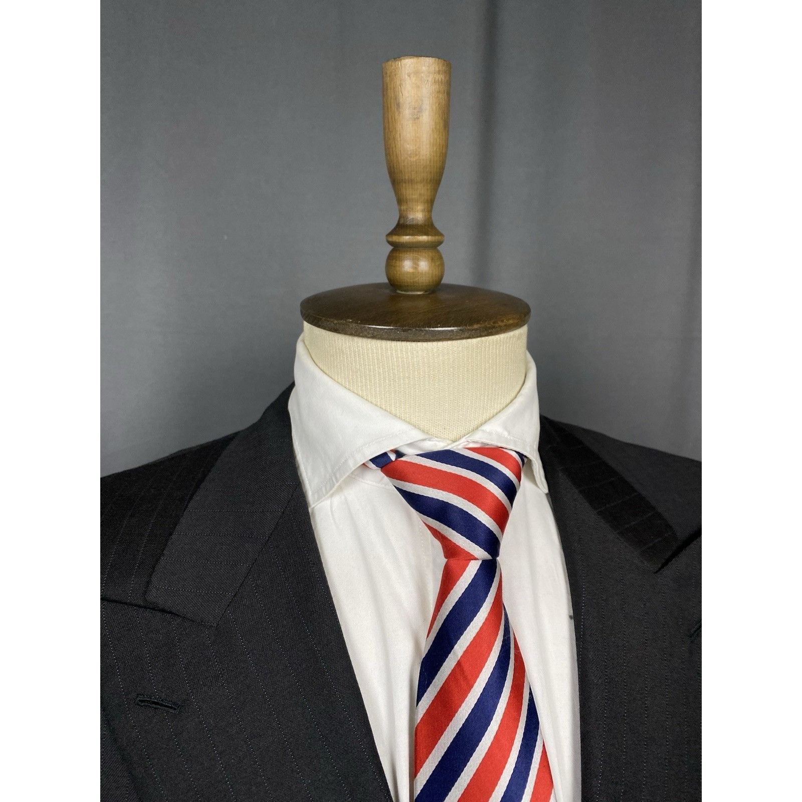 Brioni Brioni Men's Gray Wool Double Breasted Striped Wool Blazer J Size 52R - 6 Thumbnail