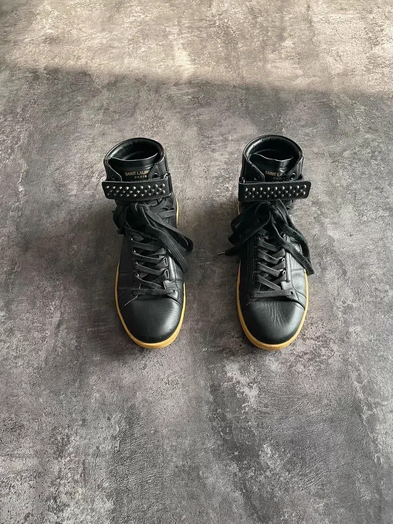 Saint Laurent Paris High-Top Bullet Studs Magic Patch All-