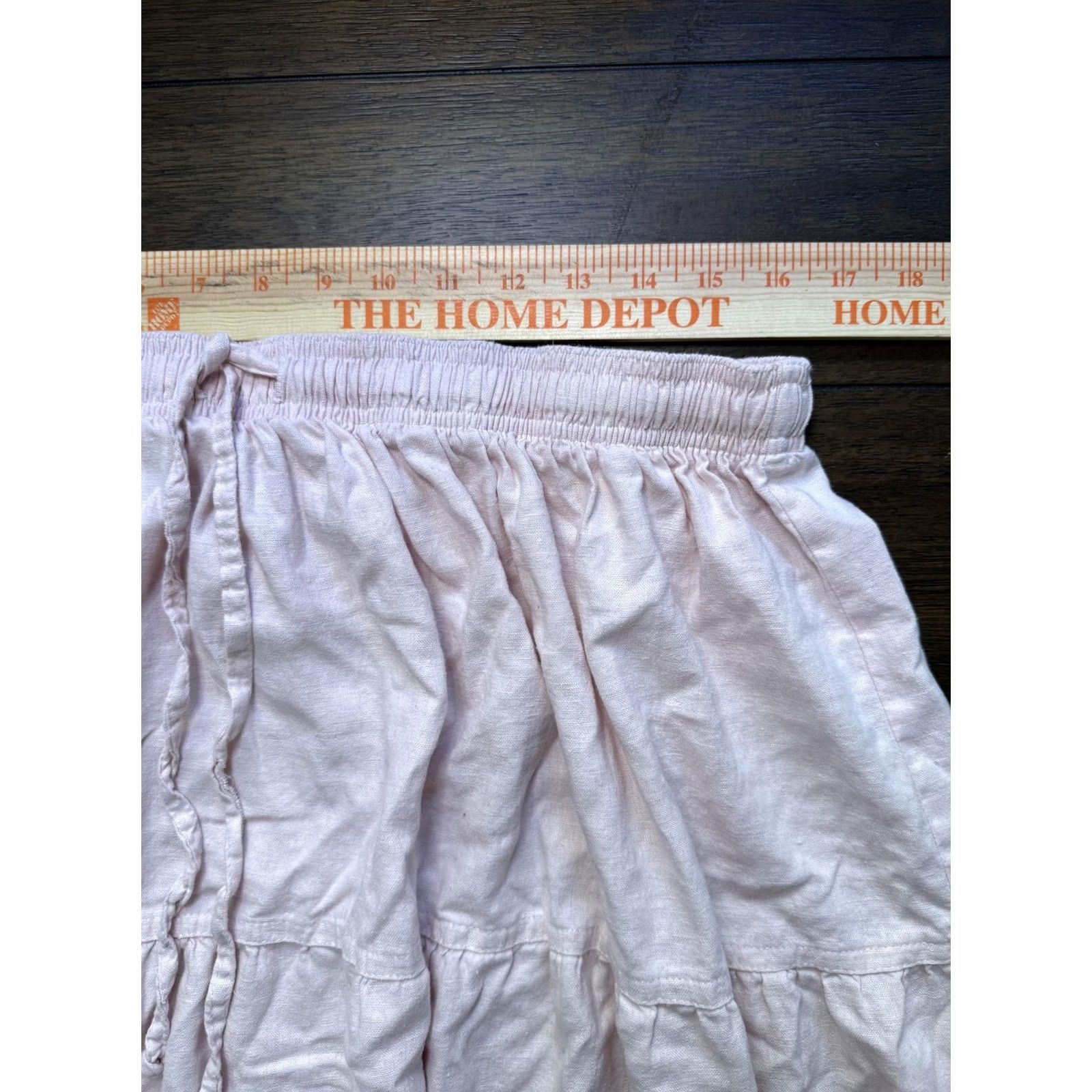 Orvis VINTAGE Orvis Skirt Womens S Pink Tiered Peasant Elastic Waist Drawstring Made USA Size 28" / US 6 / IT 42 - 3 Thumbnail