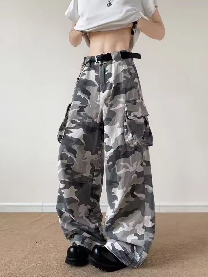 Japanese Brand Y2K Streetwear Camouflage Baggy Cargo Pant Size US 31 - 8 Thumbnail