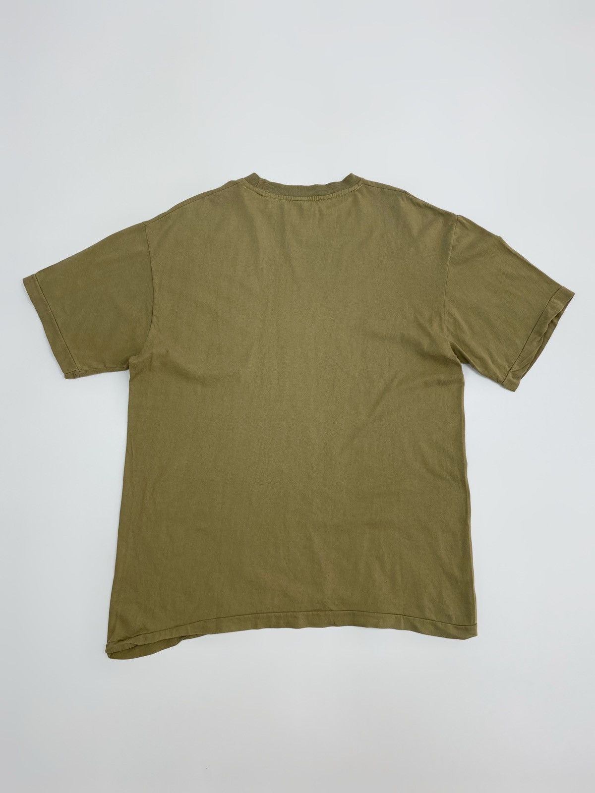 Vintage 1990’s Vintage Khaki Blank Single Stitch Tee Size US L / EU 52-54 / 3 - 5 Thumbnail