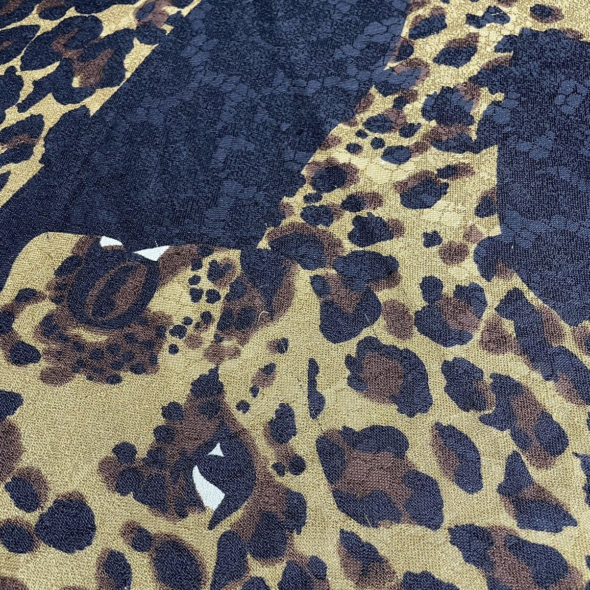 Vintage Vary Rare! Vintage YvesSaintLaurent Leopard Oversized Scarf Size ONE SIZE - 13 Thumbnail