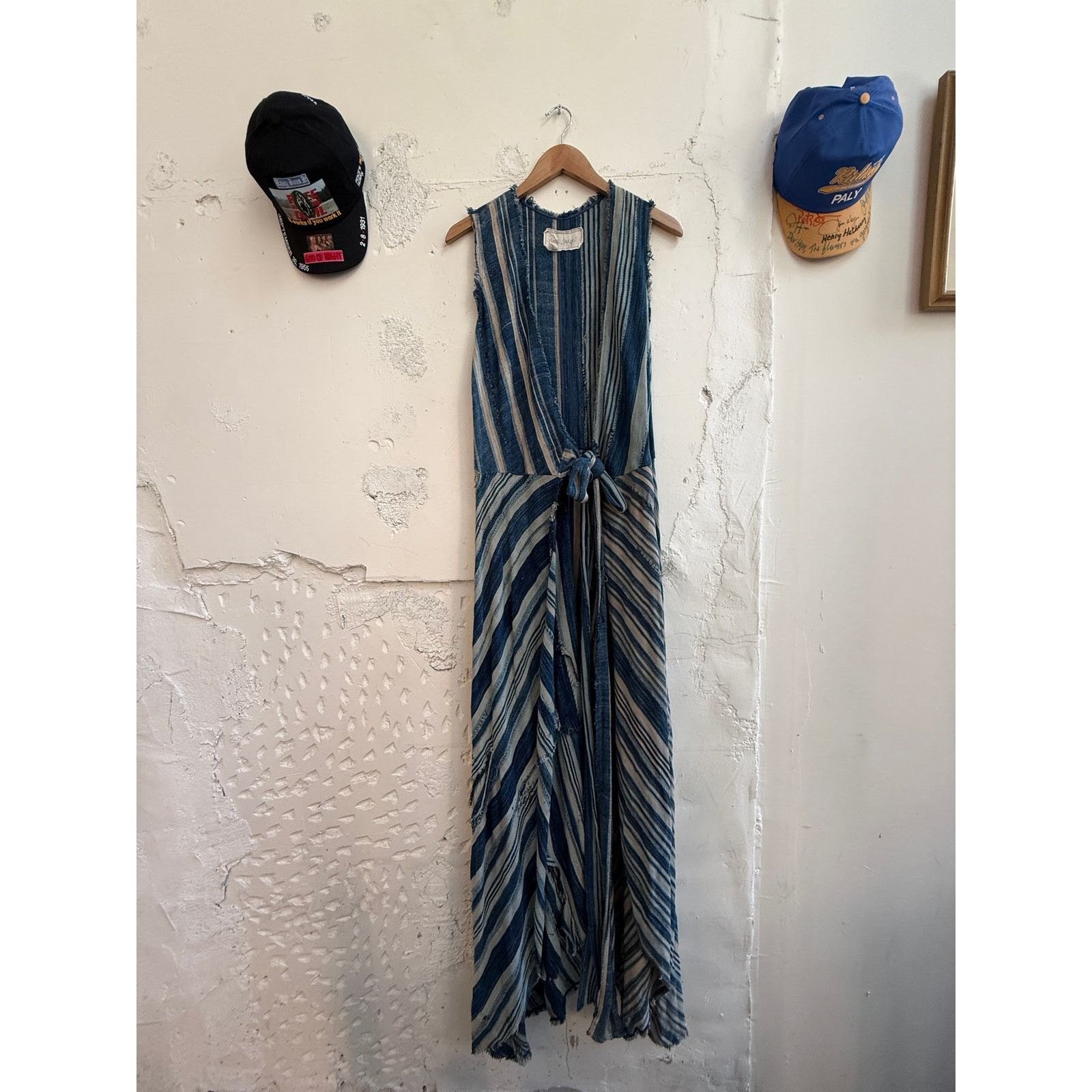 Greg Lauren Greg Lauren Sleeveless Antique Indigo Portefeuille Dress Size S / US 4 / IT 40 - 1 Thumbnail