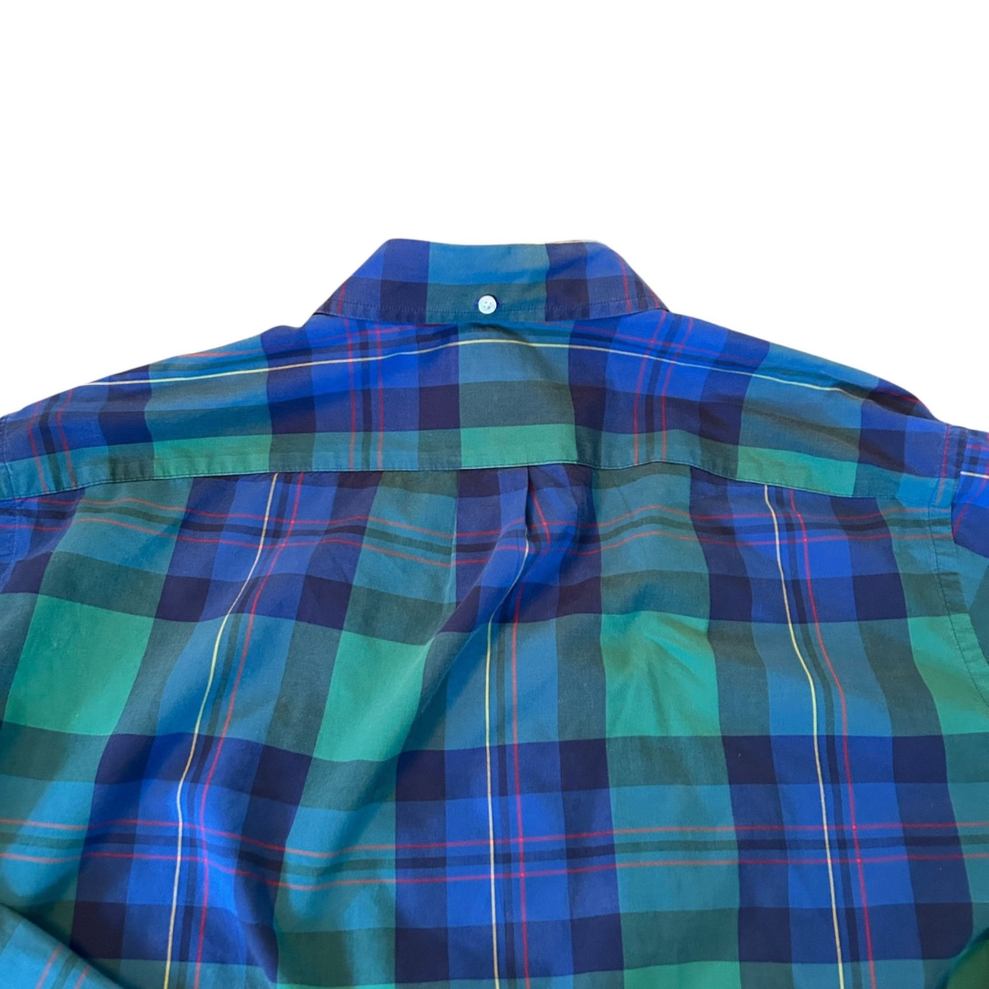 J.Crew J. Crew Tartan Plaid Green & Blue Preppy Button Down Shirt Size US XL / EU 56 / 4 - 6 Thumbnail