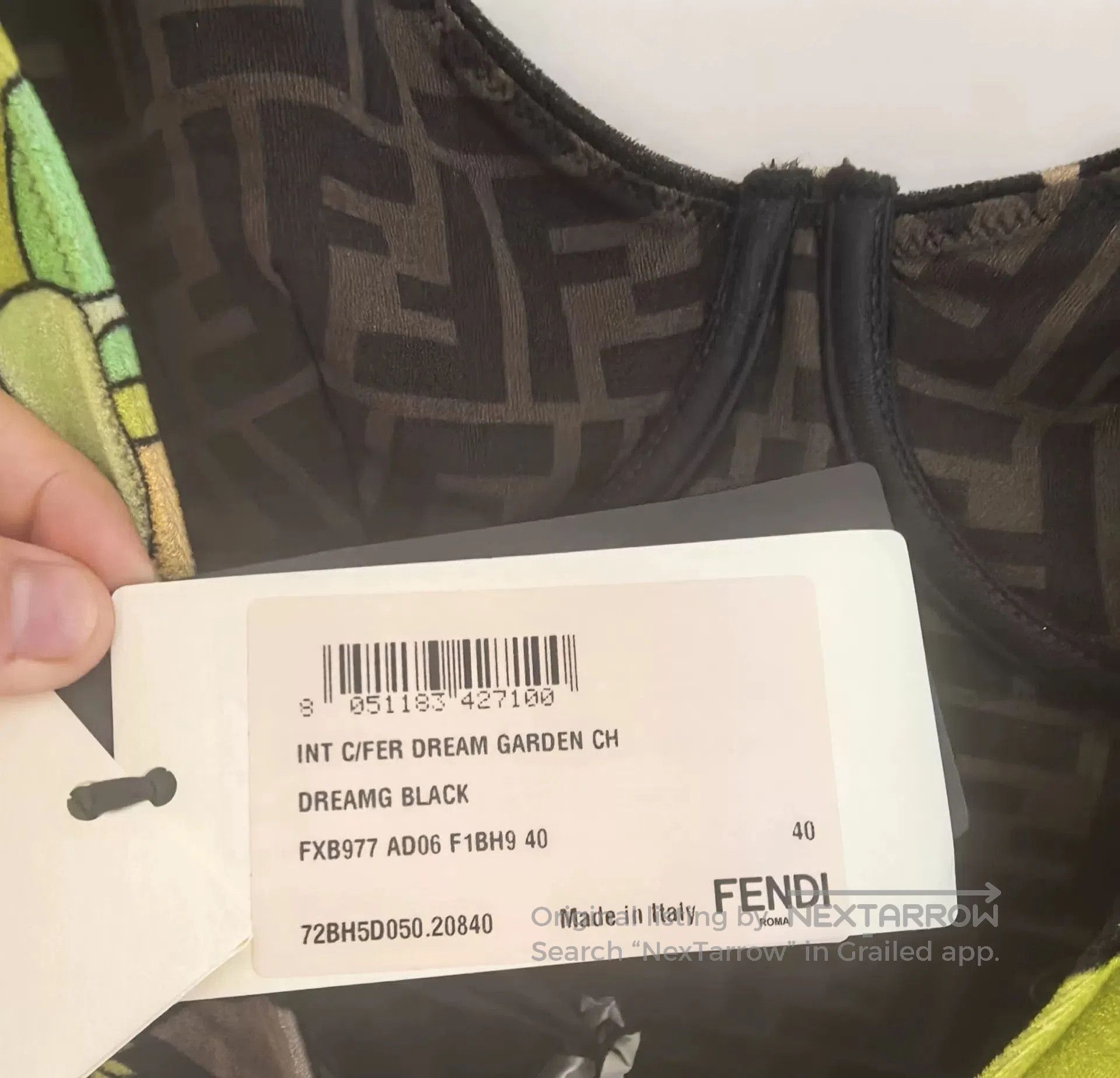 Fendi FENDI Floral Velvet Women's Swimsuit. Size S / US 4 / IT 40 - 5 Thumbnail